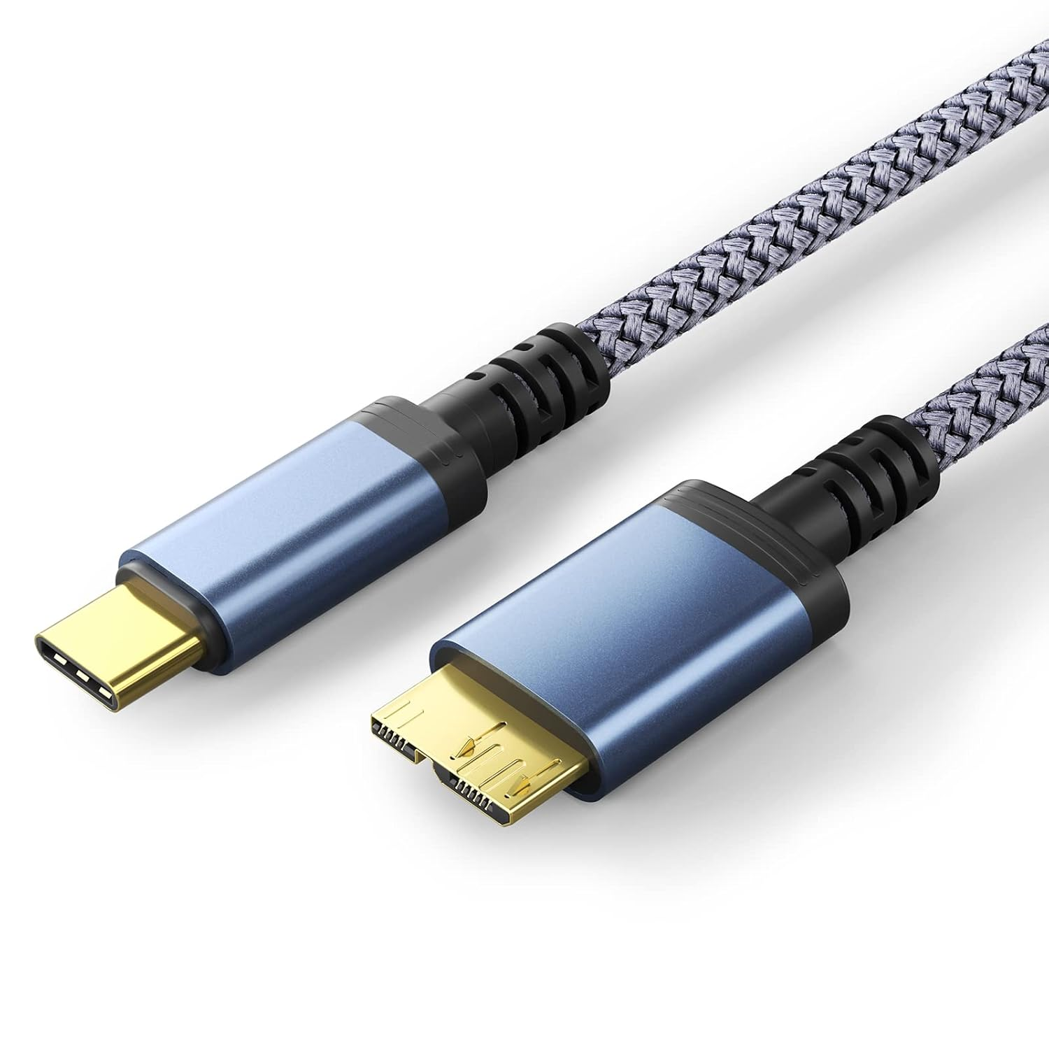 USB C Hard Drive Cable 0.5M, Type C to USB3.0 Micro B Drive Cable Compatible with Portable External Hard Hrives Such as WD Elements, Seagate Expansion, Toshiba, Samsung M3, Galaxy S5, Lacie, Maxtor image number 4