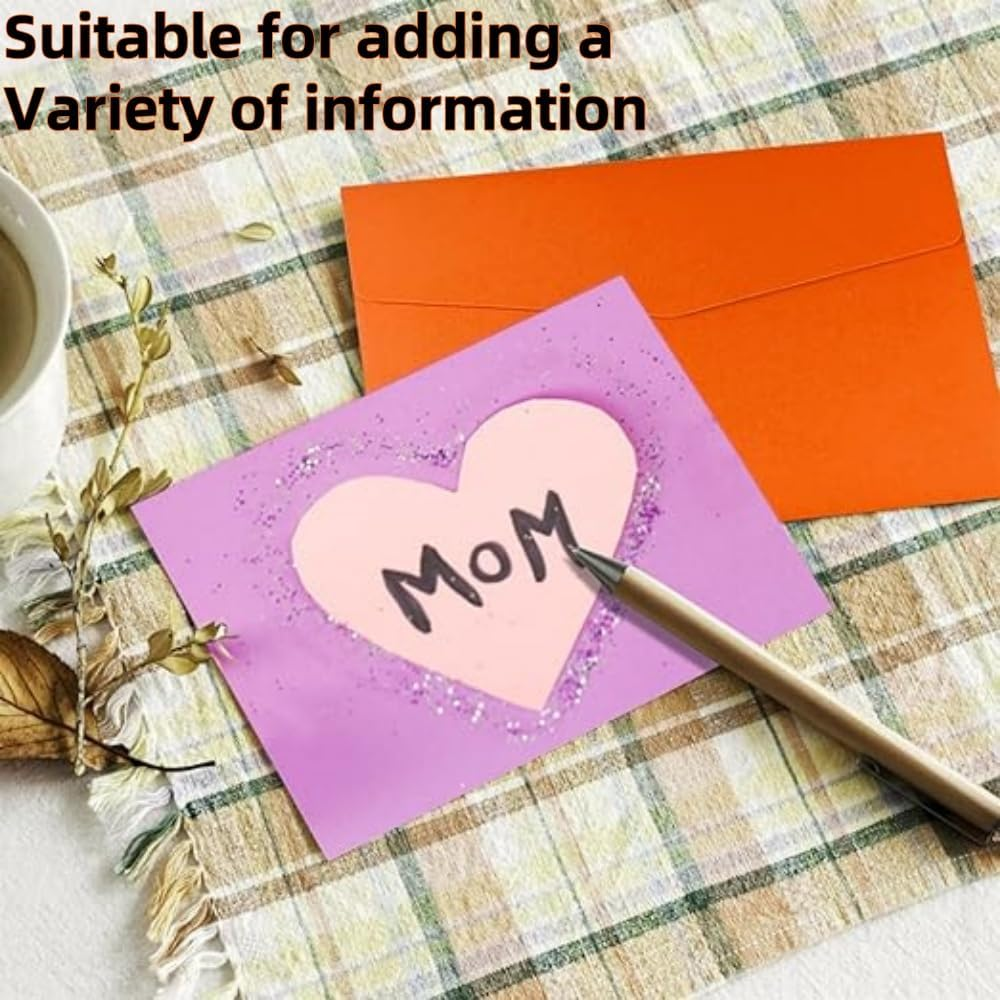 Jindizi Gift Envelopes, 60 Pieces A6 Invitation Envelopes Colorful, Seal Self Seal, Parts Envelopes for Invitations, Announcements, Sending Cards, Baby Shower 10.8Cmx16Cm image number 3