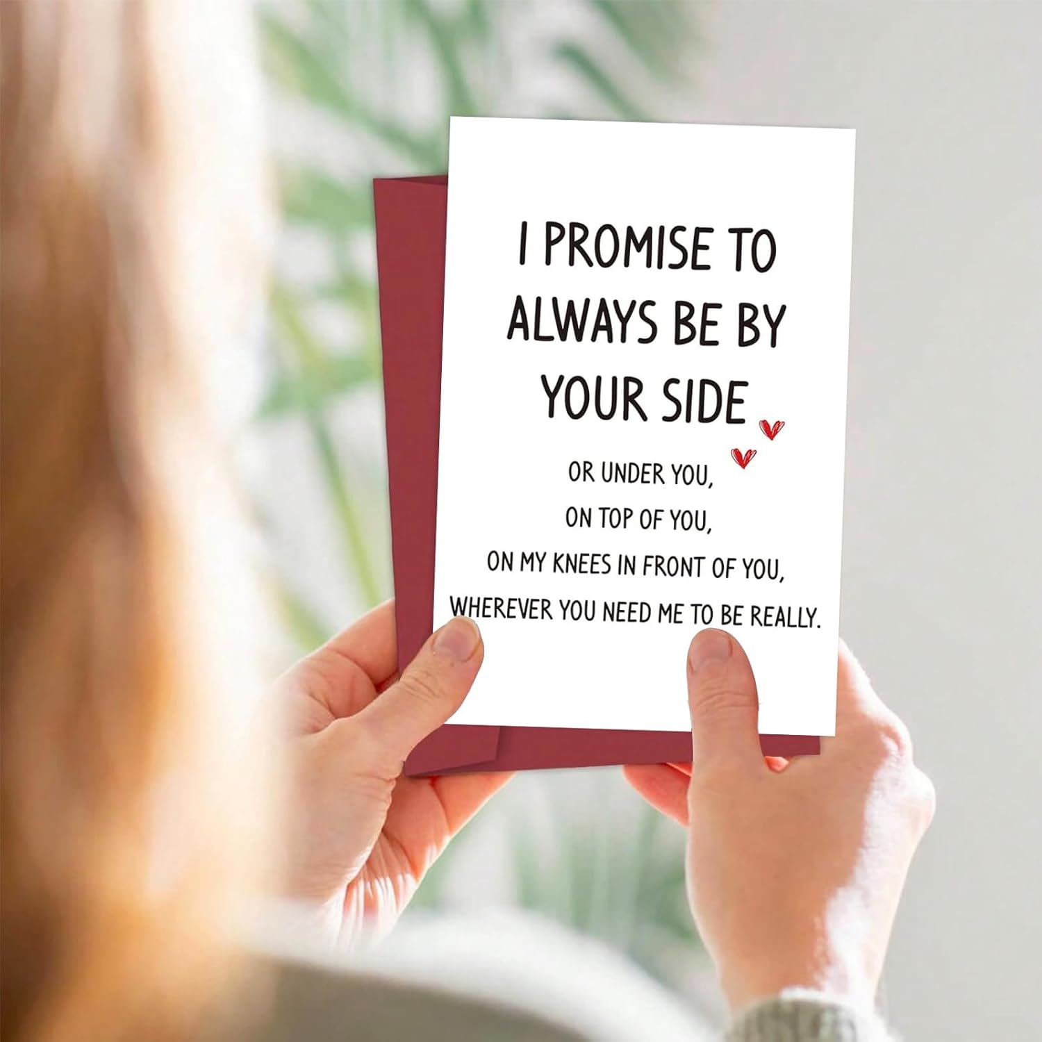 YQQZQ Funny and Sincere Words Card,Perfect for Mother Father Wife Husband Boyfriend Girlfriend (Promise) image number 4