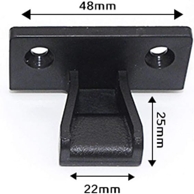 Drop On/Hook on Push in Plinth Fasteners Fittings Press Fit Panel Clips (S/M/L) Black for Furniture Connector image number 4