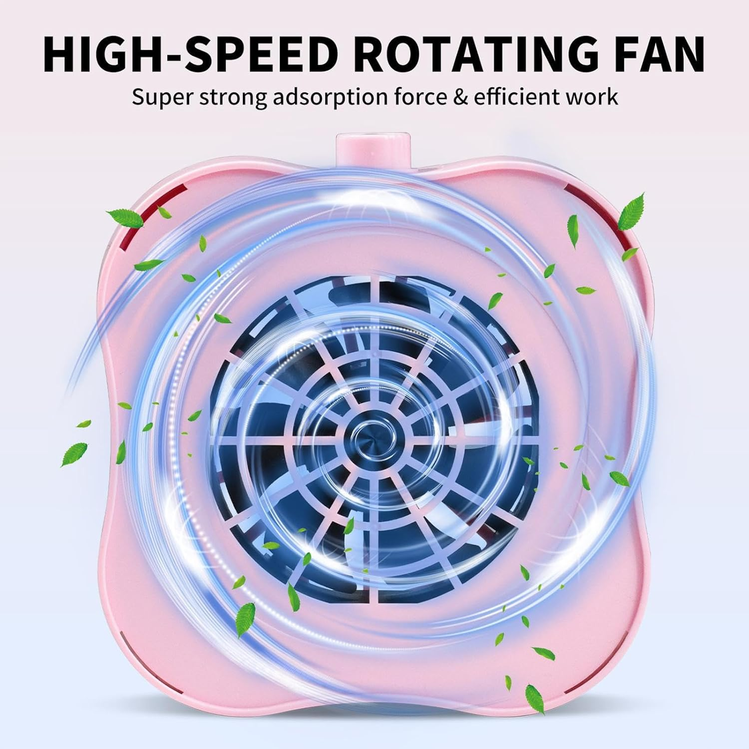 Nail Dust Collector | Quiet Cleaning Tool,Adjustable Suction Power Nail Fan Dust Collector with 10 Filters | for Desk Table Home Room Manicure Beginner Professional - White image number 2