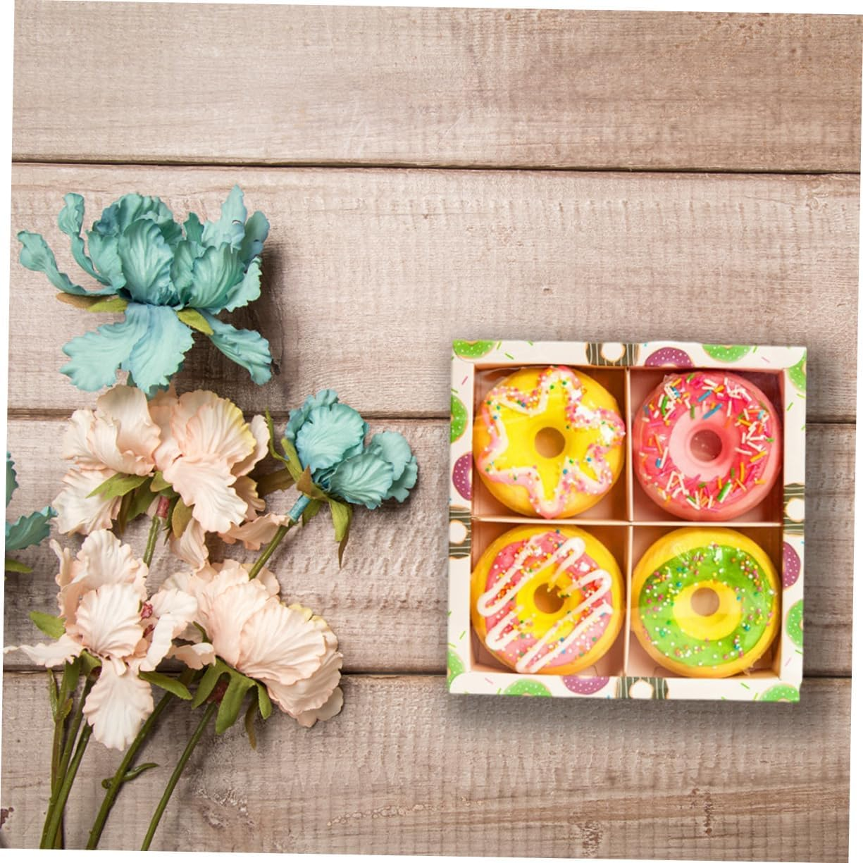 PACKOVE 4Pcs Doughnut Shape Bath Salt Balls Sea Salt Foot Soaking Random Style image number 2