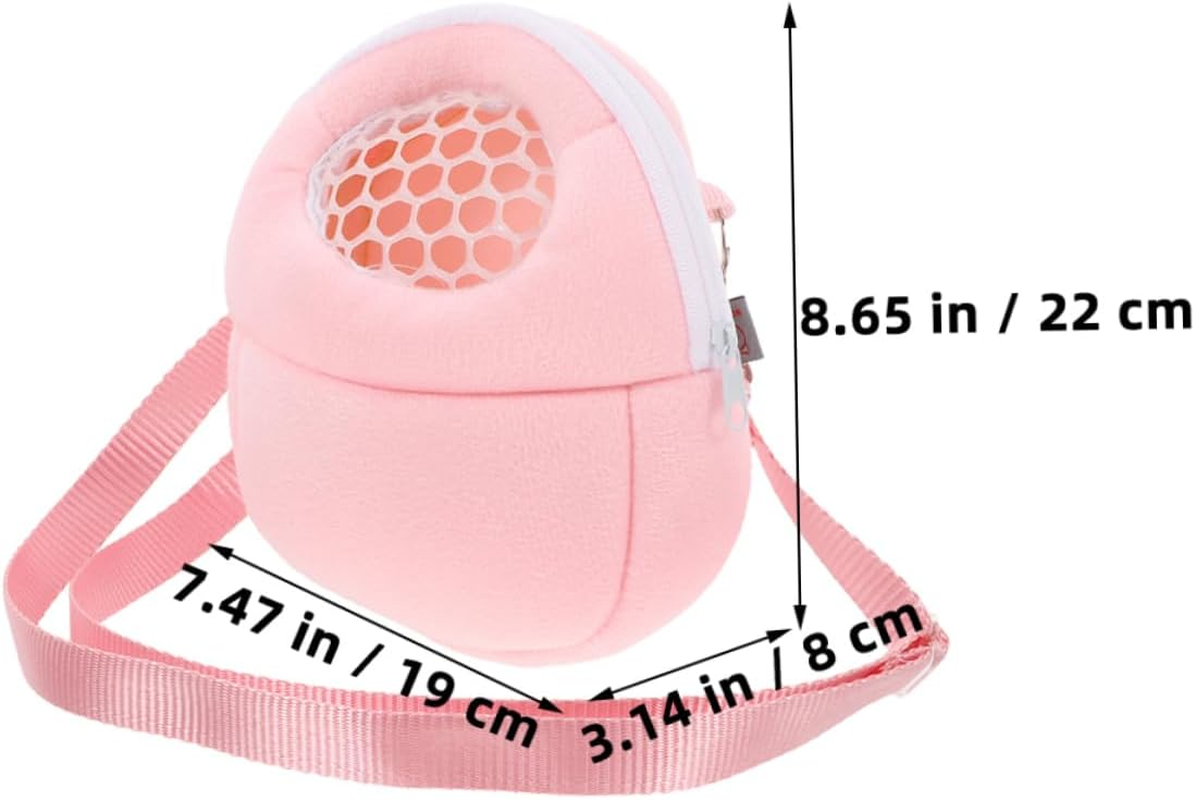 Yardwe Portable Hamster Carrier Bag with Adjustable Strap Breathable Mesh Medium Size for Travel with Hamsters Chinchillas and Guinea Pigs image number 1