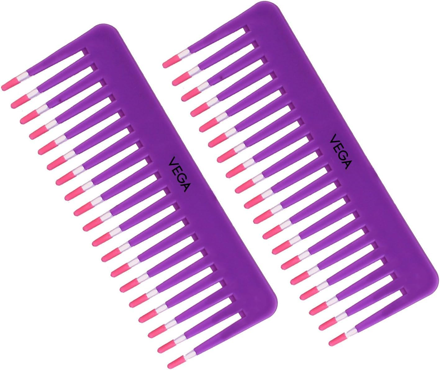 VEGA Shampoo Comb, Purple (Pack of 2) image number 2