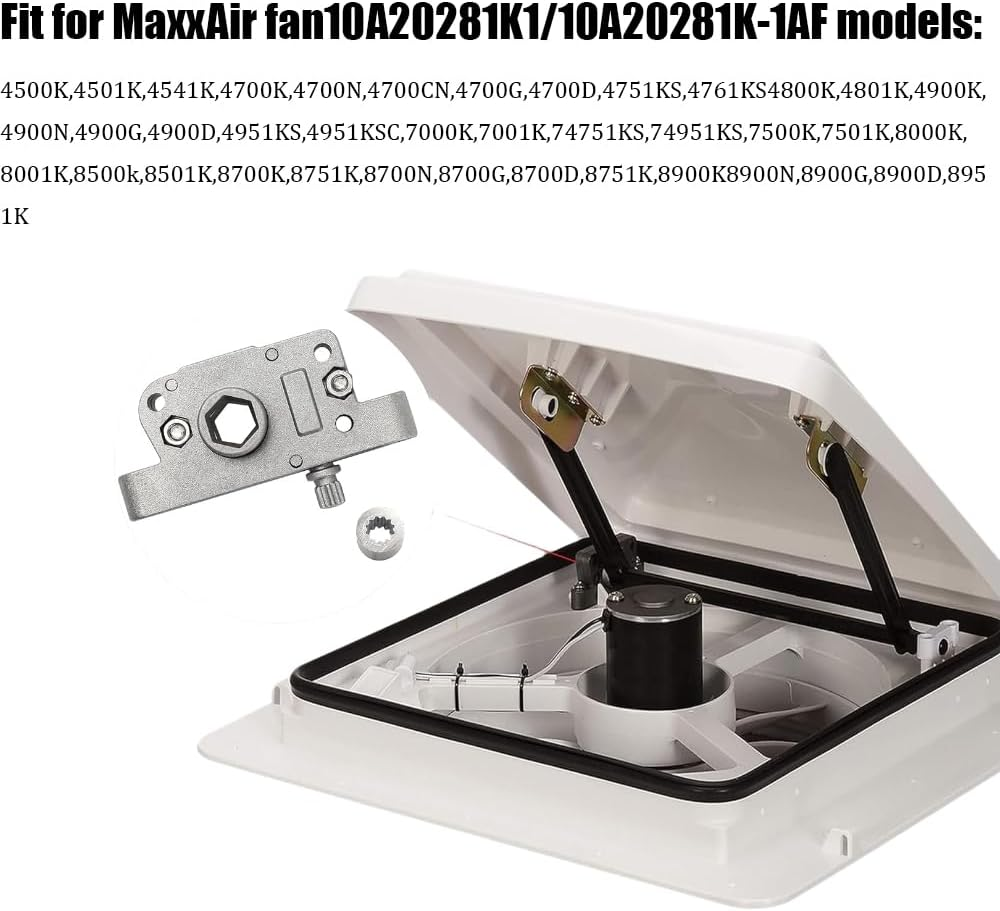 Maxxfan Standard Replacement Parts, Maxxair Pro Fan Replacement Parts, Roof Ventilation Cover Gear Operating Mechanism Compatible with Electric Elevator 10A20281K1 10-20281K-1Af image number 3