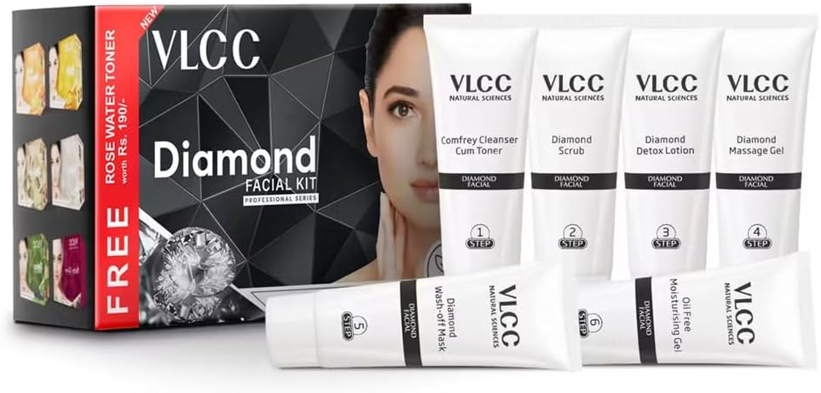 VLCC Premium Diamond Facial Kit 300 G image number 3