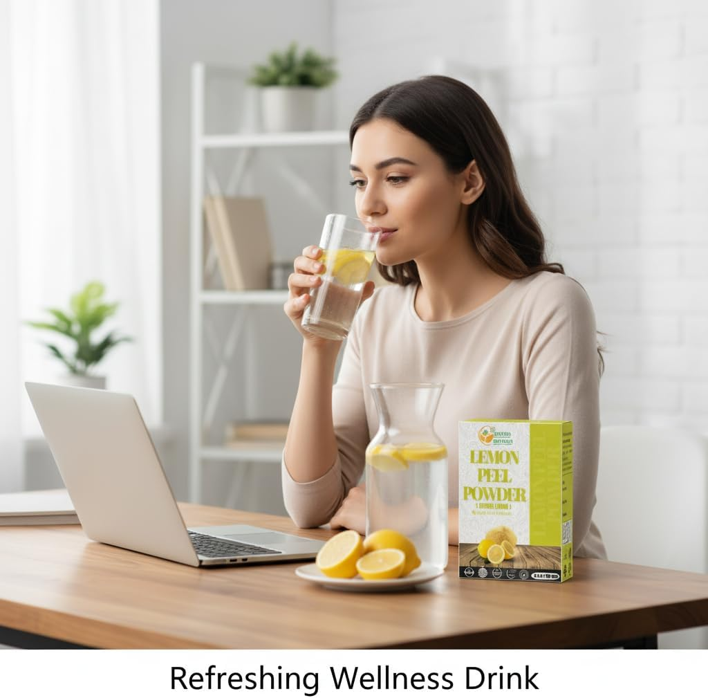 Herbs Botanica Lemon Peel Powder 57G &ndash; Pure, Natural, Aromatic Powder for DIY Skincare, Haircare, Face Packs, Soap & Crafts