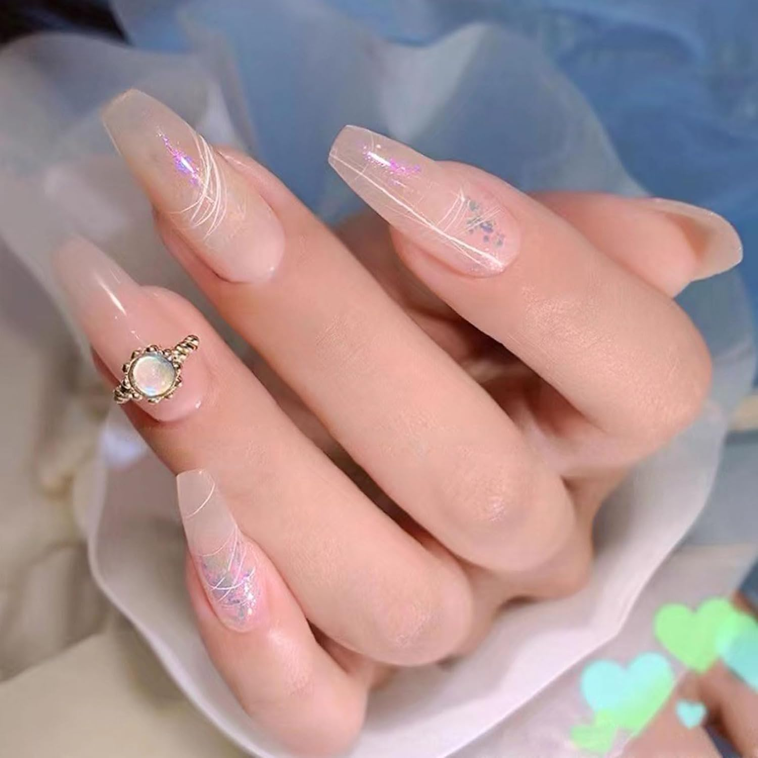 Holographic Nail Glitter,1Boxes 12Grids Nail Flakes Aurora Iridescent Irregular Paillettes,Mermaid Bright Colorful Ice Foil Nail Sequins for DIY Nail Art Decoration Shining Flakes image number 1