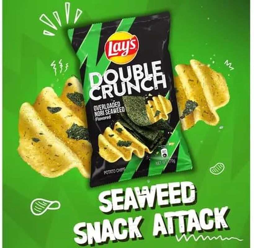 Lay'S Max Potato Chip Nori Overload Extra Crunchy Seaweed 40G image number 1