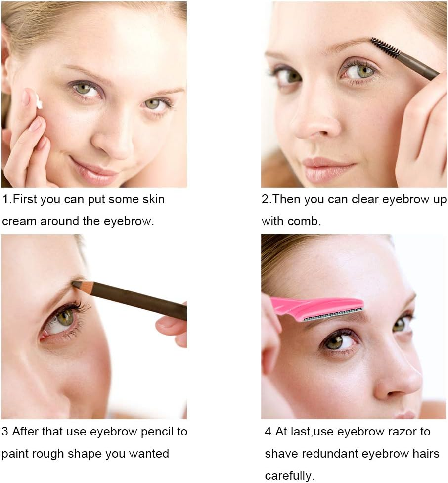 66PCS Eyebrow Razor and Face Razor for Women and Men, Eyebrow Hair Trimmer and Shaver With. image number 3