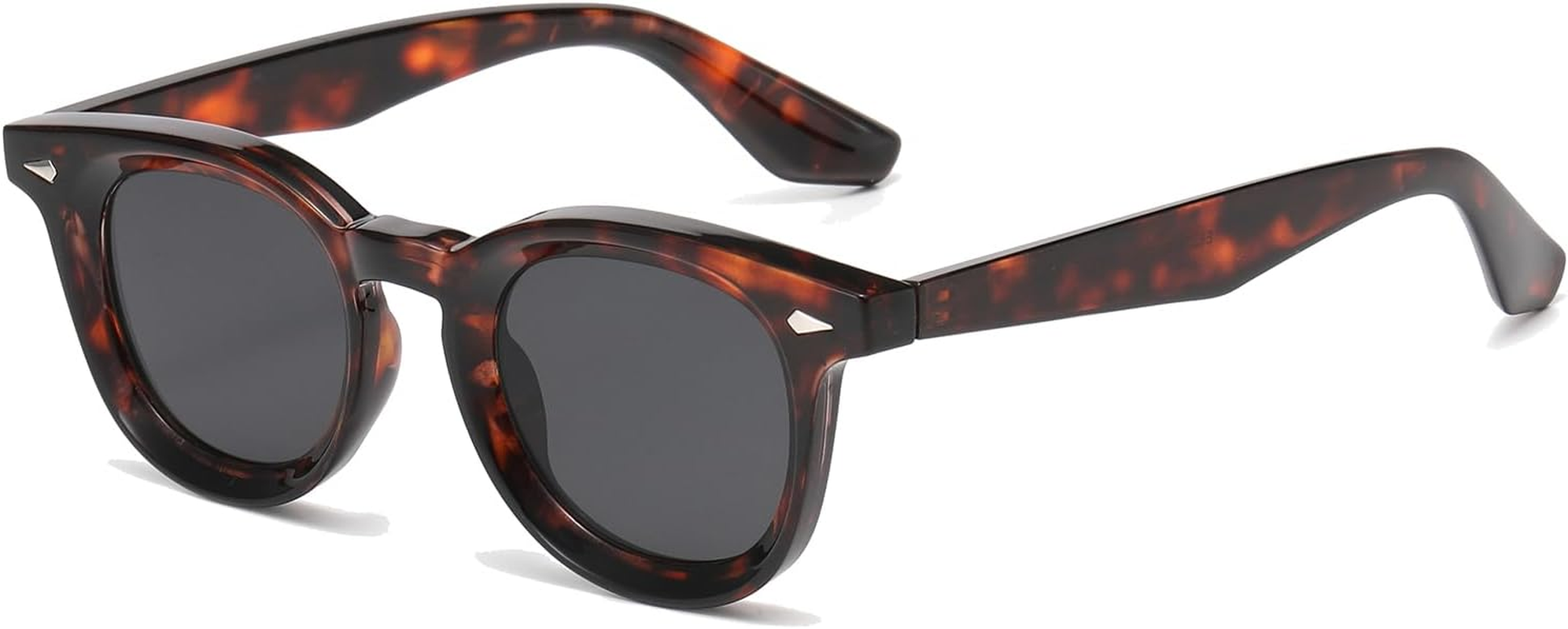 LJCZKA Retro round Sunglasses for Men Women Small Vintage round Sunglasses Classic Circular Shades with UV400 Protection