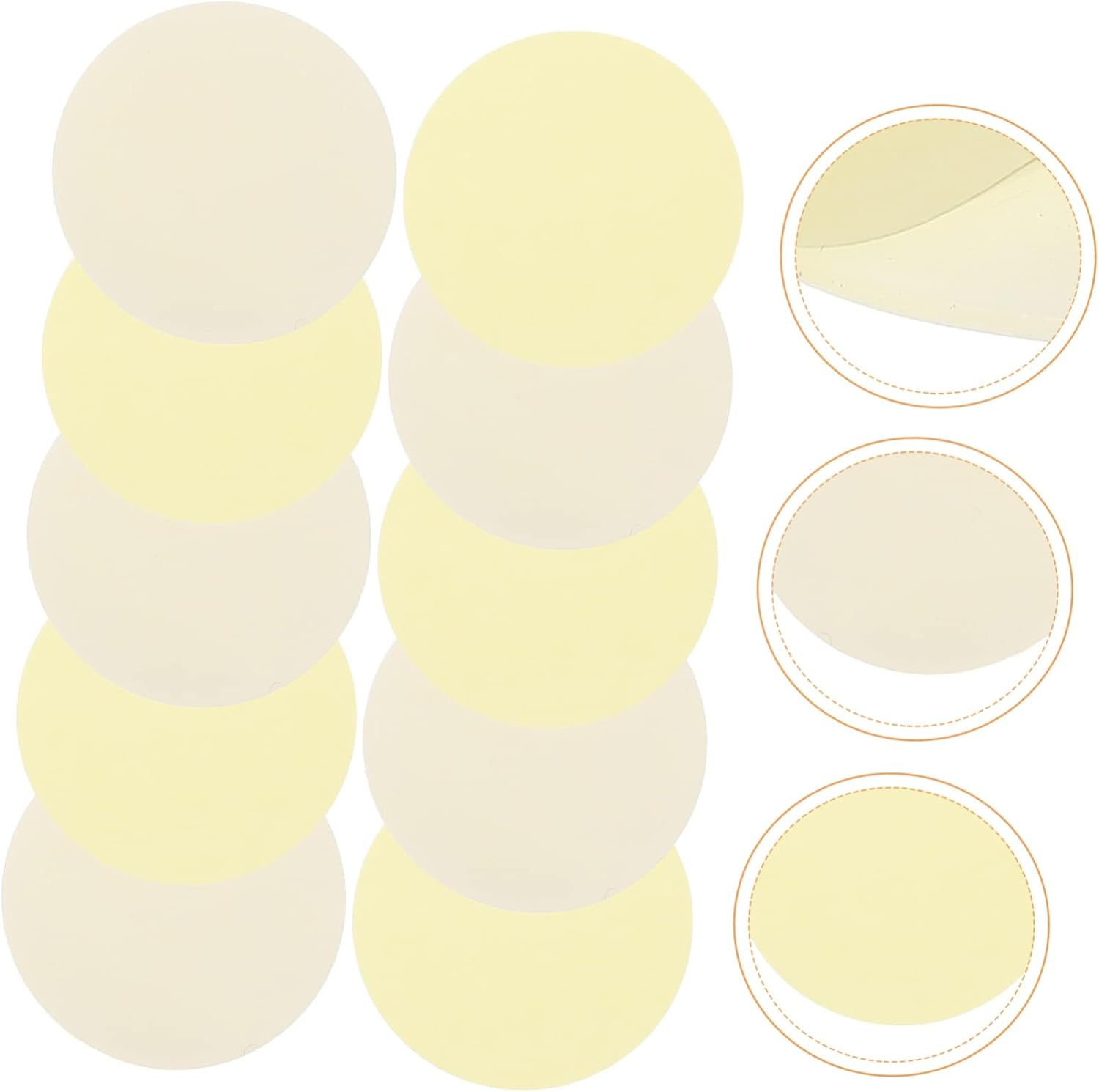 STOBOK 24Pcs Double Sided Adhesive Pads for Little Yellow Base Film round Self Adhesive Double Sided Mounting Sticker Tape