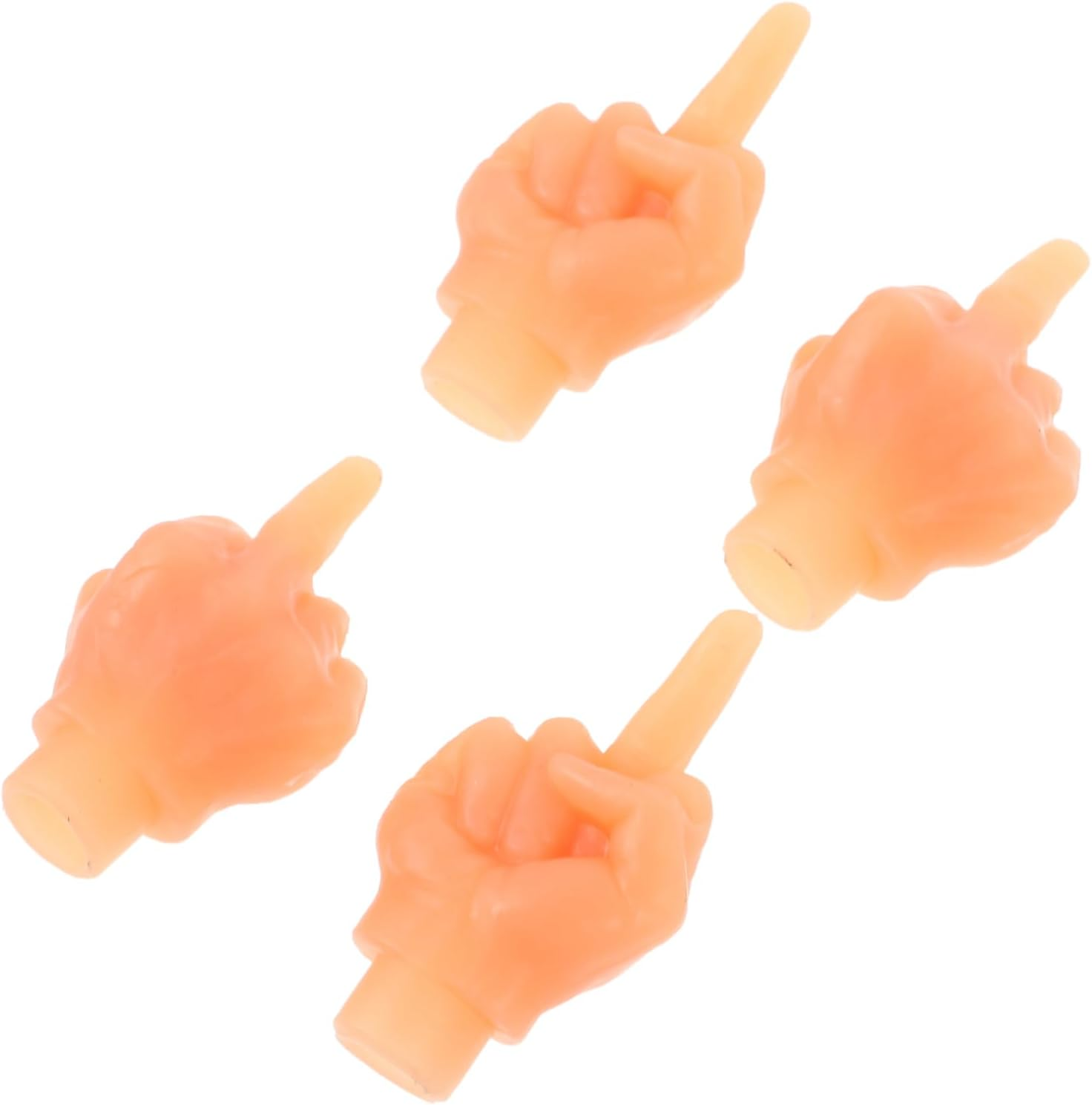 4Pcs Creative Finger Shaped Valve Stem Caps Dirtproof Tire Covers for SUV Car Motorcycle Bicycle Classic Black Easy Installation Stem Protectors