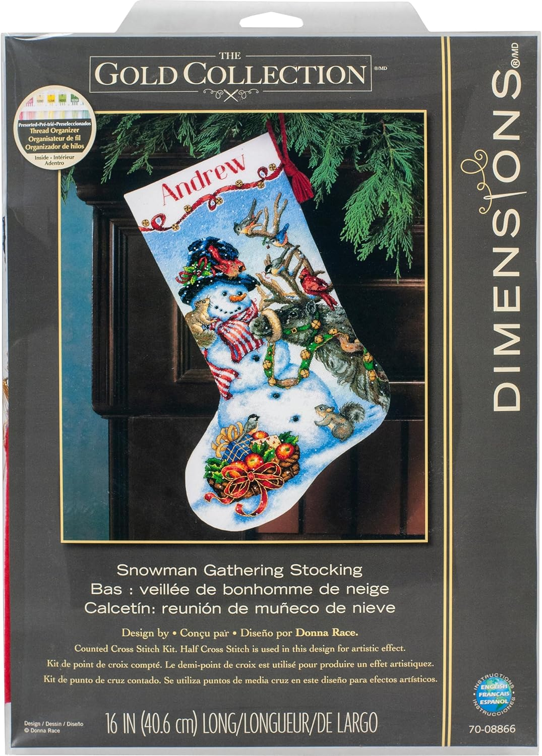 Dimensions STOCKIN SLED SMEN, Fabric, Multicolor