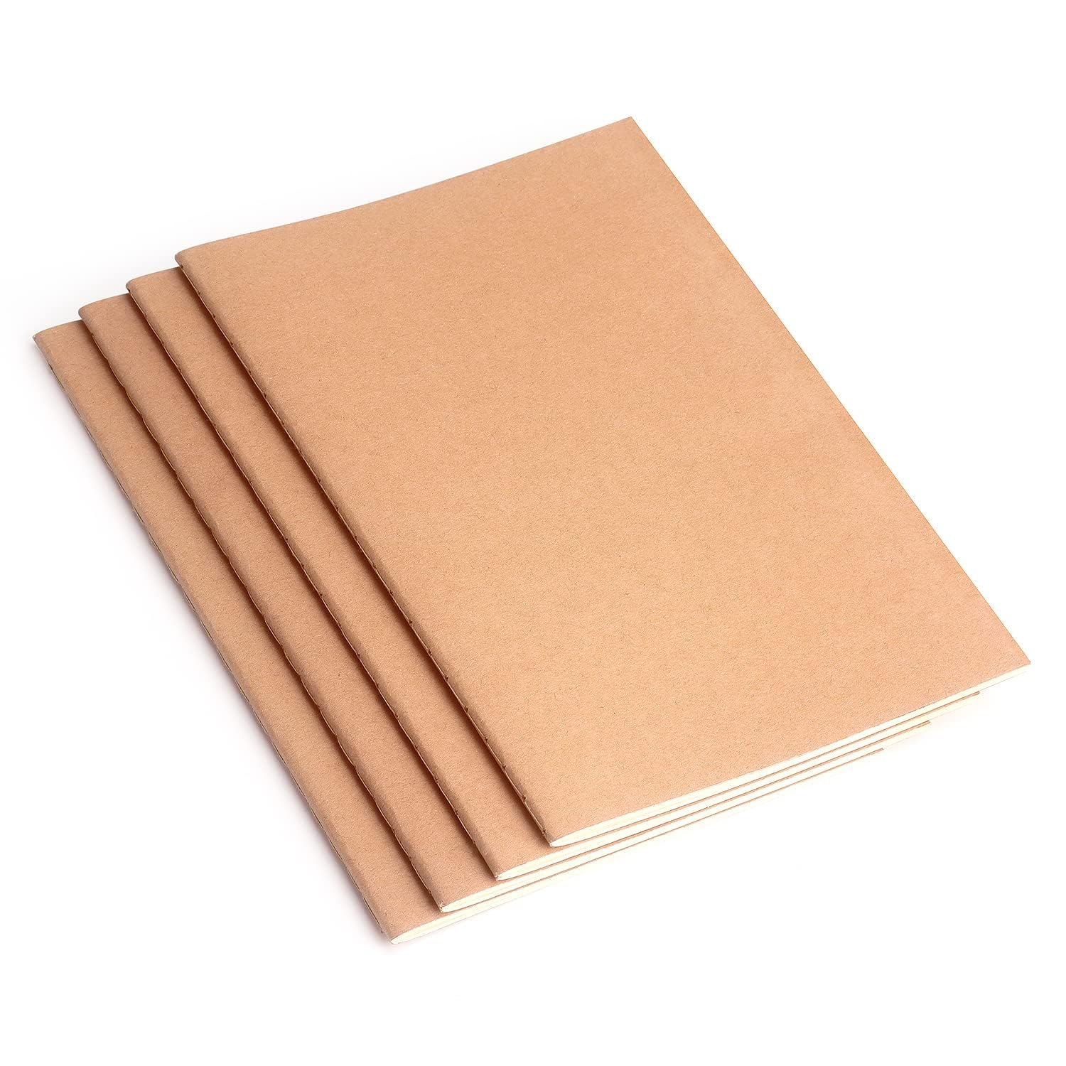 FACAICAI 4 Pc Notebook Journals for Travelers, Students and Office, Writing Sketchbook Memo Diary Subject Notebooks Planner with Blank Paper, 60 Pages, 30 Sheets, 8.3X5.5 Inch, A5 Size image number 6