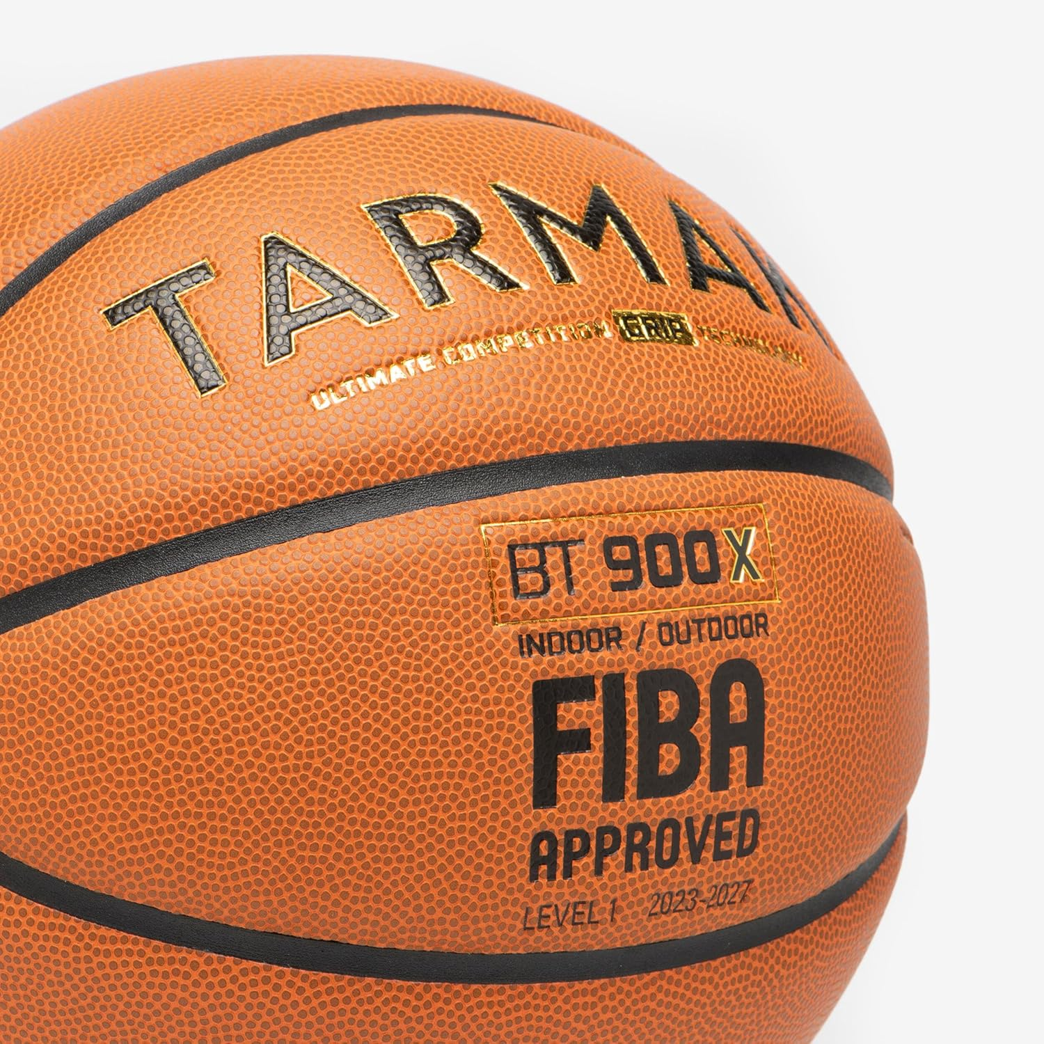 Tarmak Decathlon Tarmak Bt900 FIBA Approved Grip Touch Basketball Orange Size 7 - Basketball image number 1
