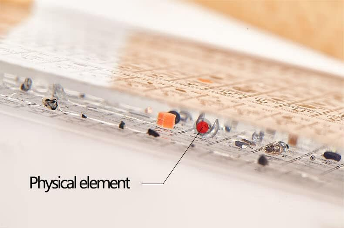 Periodic Table with Real Elements Inside, Acrylic Periodic Table,Acrylic Chemical Periodic Table Display with 83 Samples, Chemistry Gifts for Kids Adults Teacher image number 4