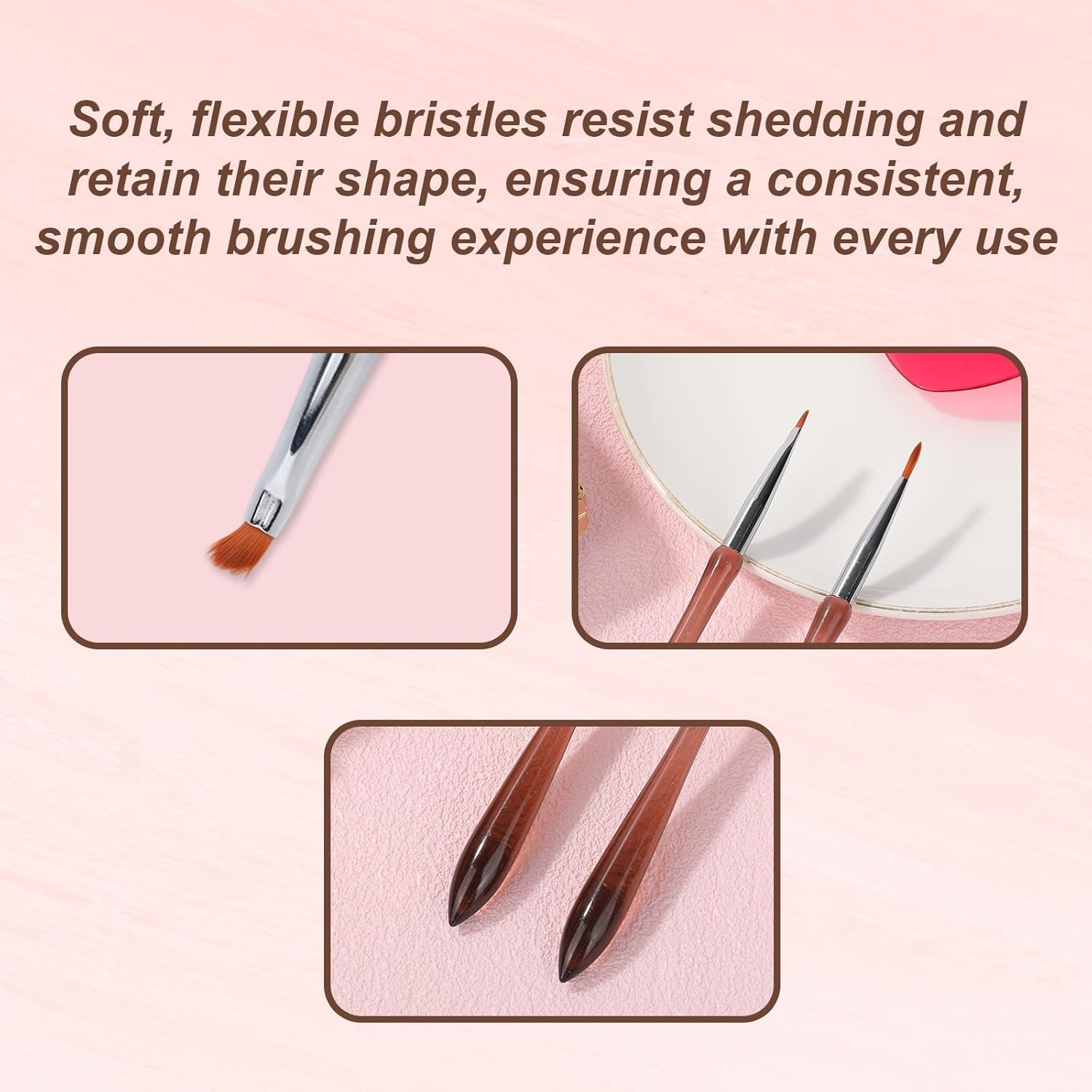 2Pcs Nail Design Brushes, Professional Versatile Nail Drawing Pens Acrylic Paint Brushes Tools for Painting Flowers Leaves Petals Fine Line and Intricate Art Designs image number 1