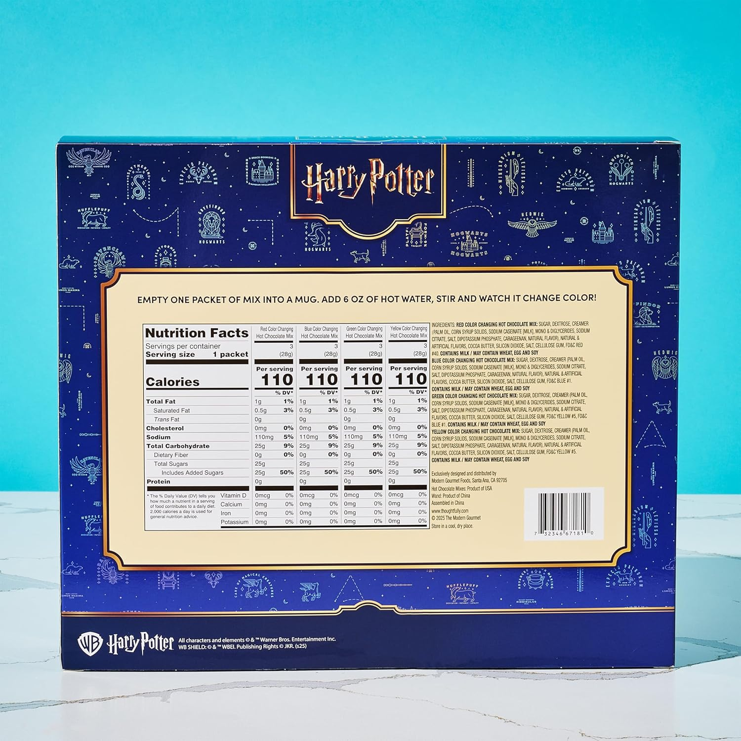 HARRY POTTER 12 Days of Hot Chocolate, Includes 12 Color-Changing Hot Chocolate Mixes in 4 Colors and 1 Stir Wand, Officially Licensed image number 5