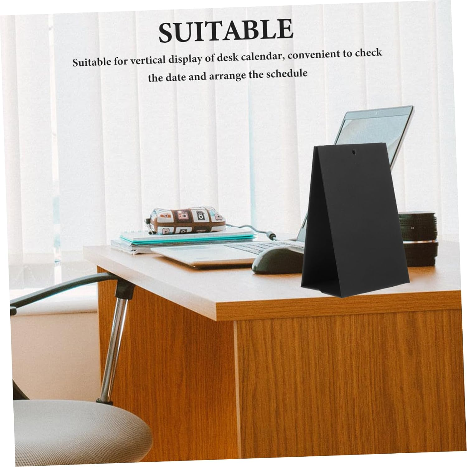 Desk Calendar Shelf Flip Calendar Holder Rack Support for Office Use Tabletop image number 4