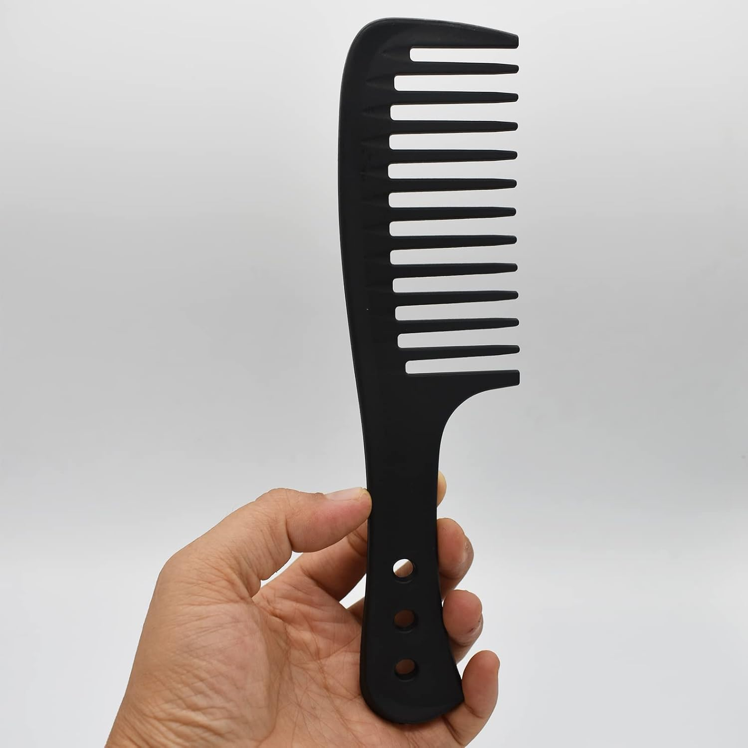 Professional Wide Tooth Comb, Large Hair Detangling Comb, Hair Styling Comb for Curly, Wet, Dry Hair, No Handle Detangler Comb Shampoo Comb, Black image number 2