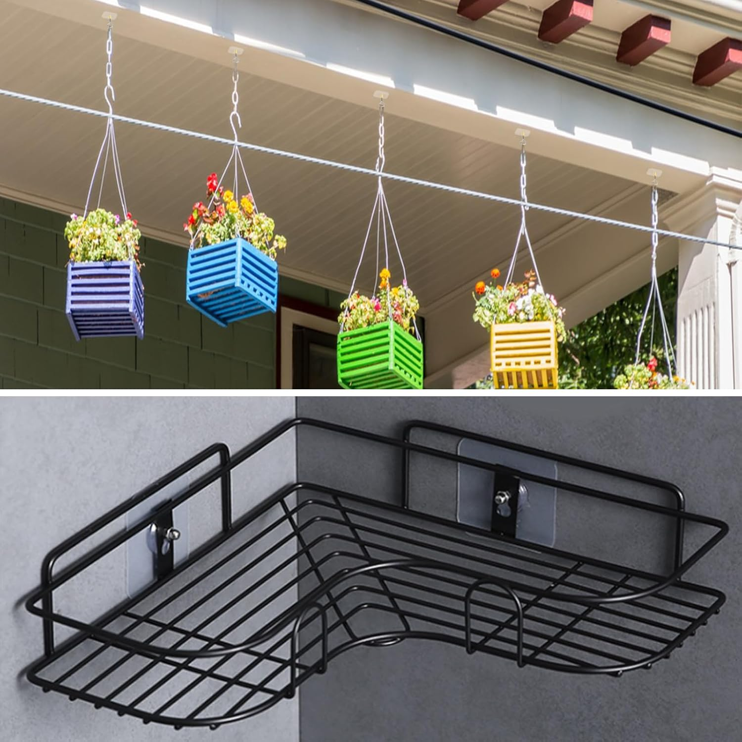 Sankoly 12 Pcs Self Adhesive Ceiling Hooks No Drilling Ceiling Hooks Stainless Steel Eye Hooks for Hanging Small Plants Ceiling Decoration image number 4