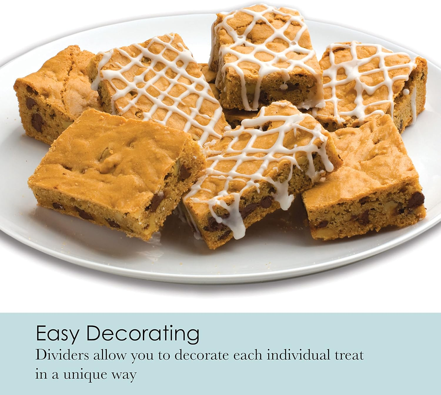 Chicago Metallic 26740 Professional Slice Solutions Brownie Pan, 9-Inch-By-13-Inch, Brown; image number 5