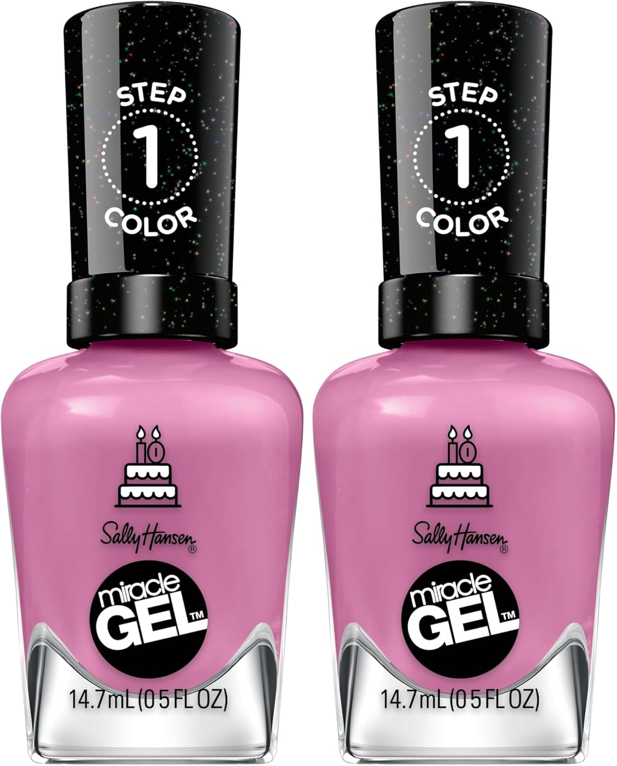 Sally Hansen Miracle Gel Nail Polish - Friggin' Love Hue, 14.7 ML (Pack of 2)
