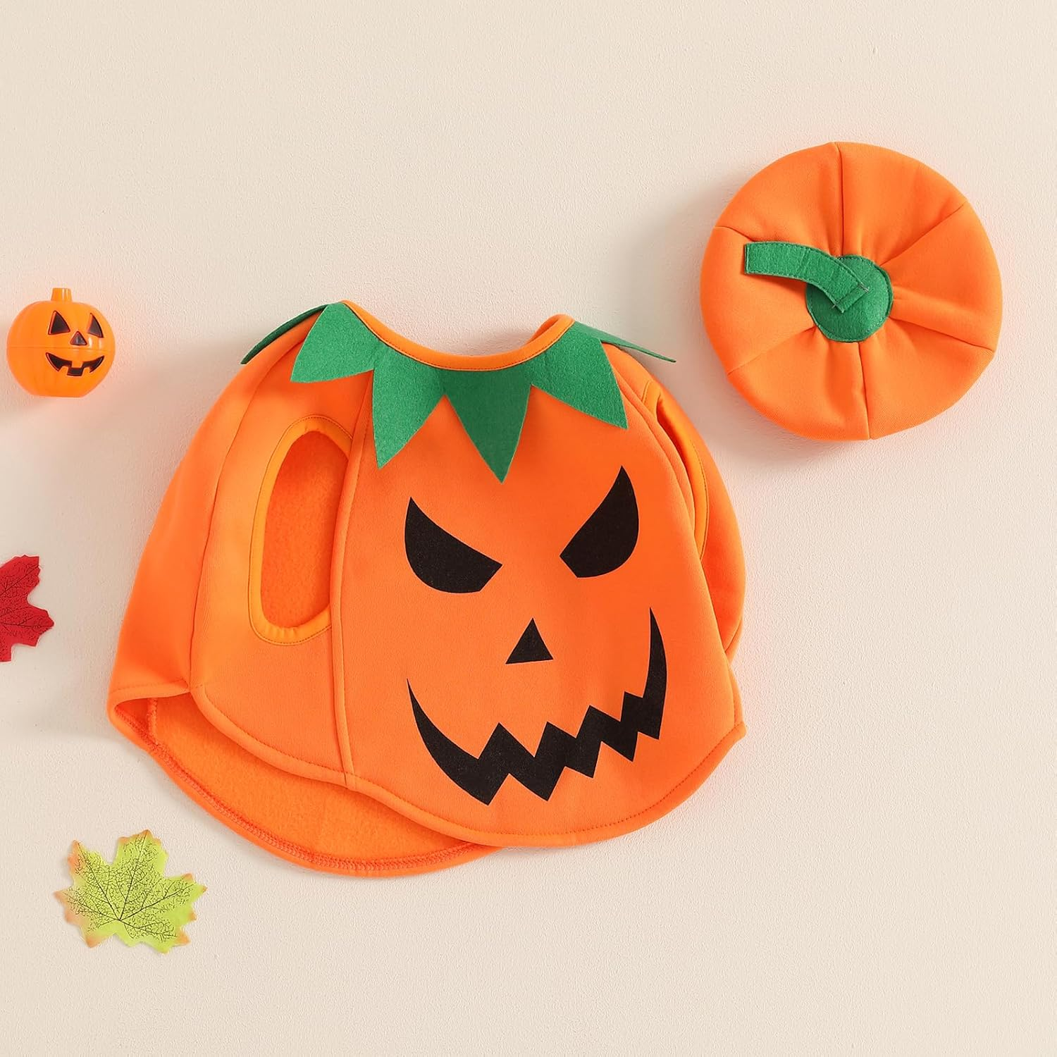 Bemeyourbbs Unisex Toddler Baby Boy Girl Pumpkin Costume Halloween Cotumes Pumpkin Top Hat Halloween Outfit Coslpay Clothes image number 1