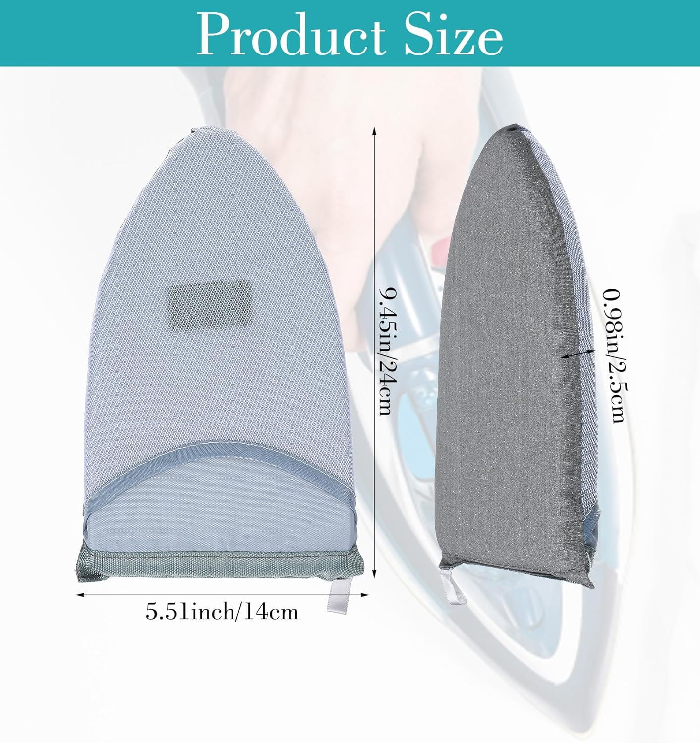 2 X Gloves for Steamer, Steam Straightener Glove, Heat Resistant & Waterproof Gloves with Finger Loop, Ideal for Clothing & Shirts (Grey) image number 2