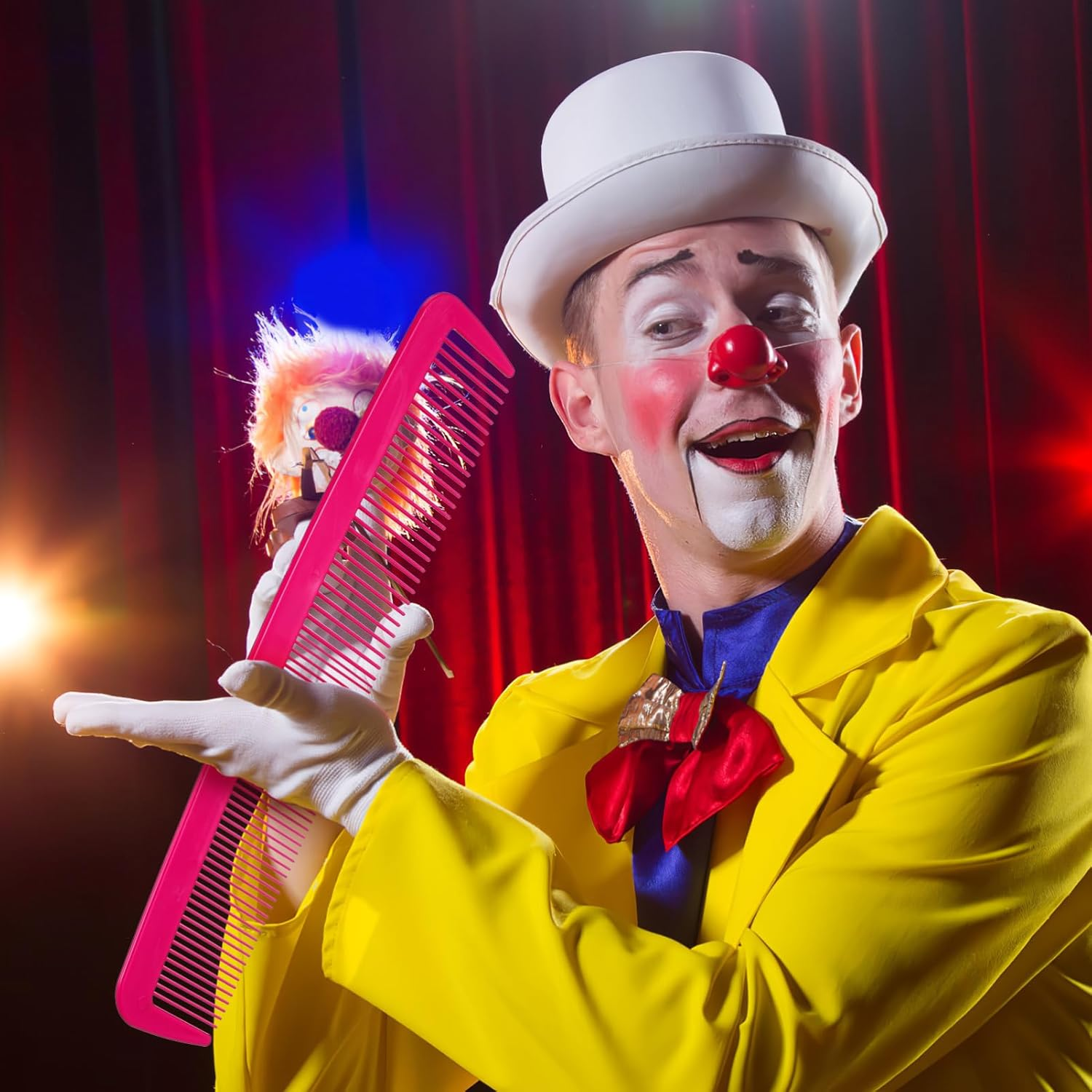 STOBAZA Giant Wide Comb Party Carnival Giant Comb Prop for Funny Man Halloween Tooth - 14.78X3.07X0.20In image number 4