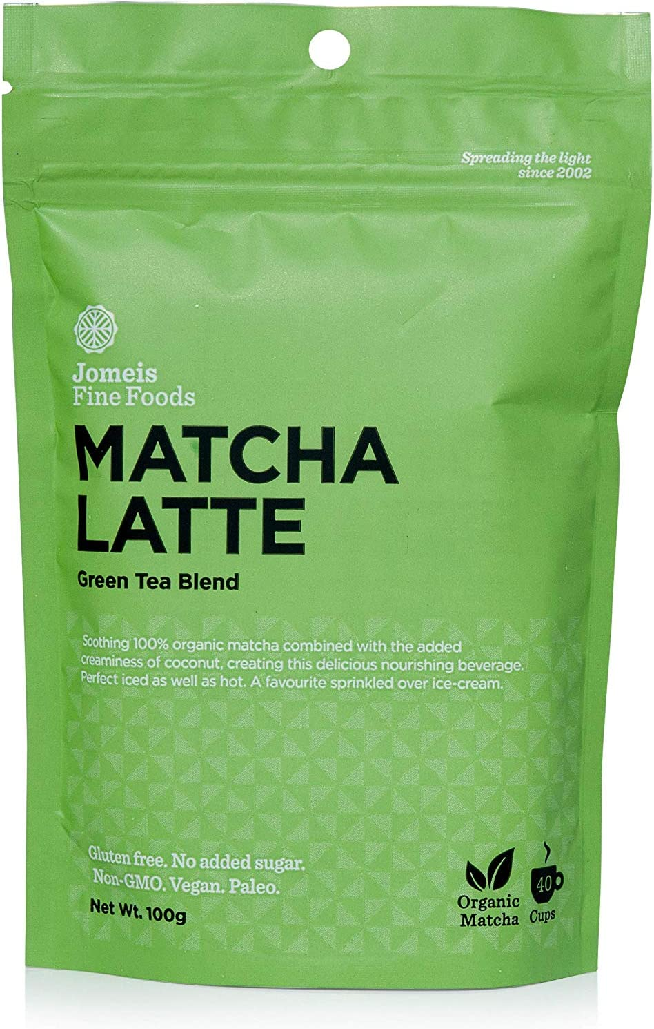 Jomeis Fine Foods Caffeine Free Blend Organic Matcha Latte 100 G