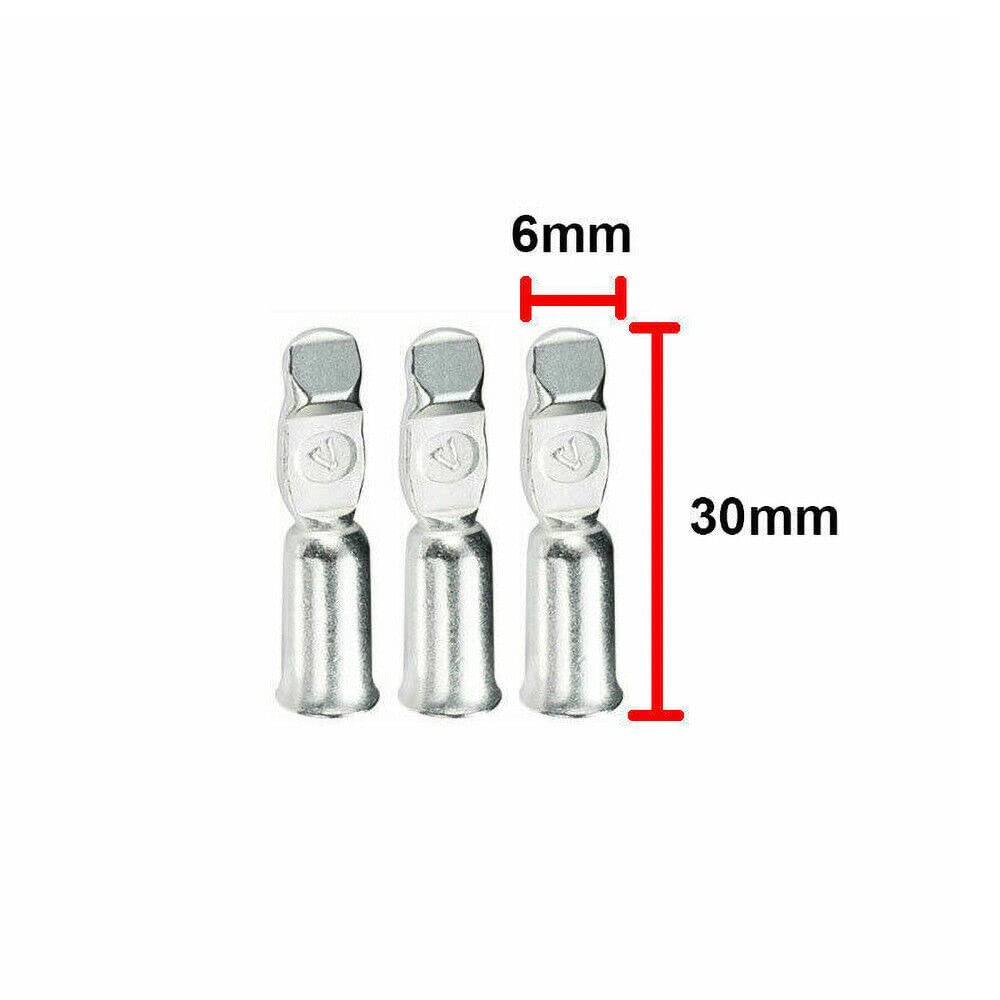 10Pcs Lugs Terminals for Anderson Plug Contacts Pins 50 Amp Connectors 6AWG AU image number 1