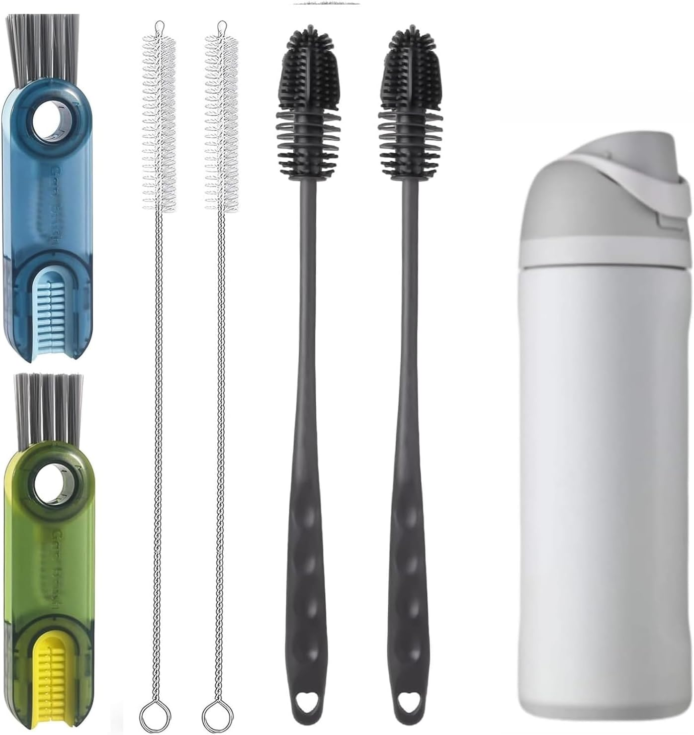 6 Pcs Owala Freesip Cleaning Tools, Straw & Bottle Brush Set, Long Handle Silicone Detail Brush, Lid Cleaner for Deep Cleaning, Multifunctional Cup Accessories Kit (6) image number 5
