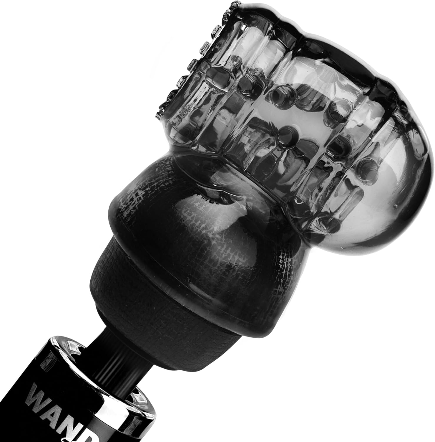 Wand Essentials Black Vibra Cup Male Masturbation Wand Attachment