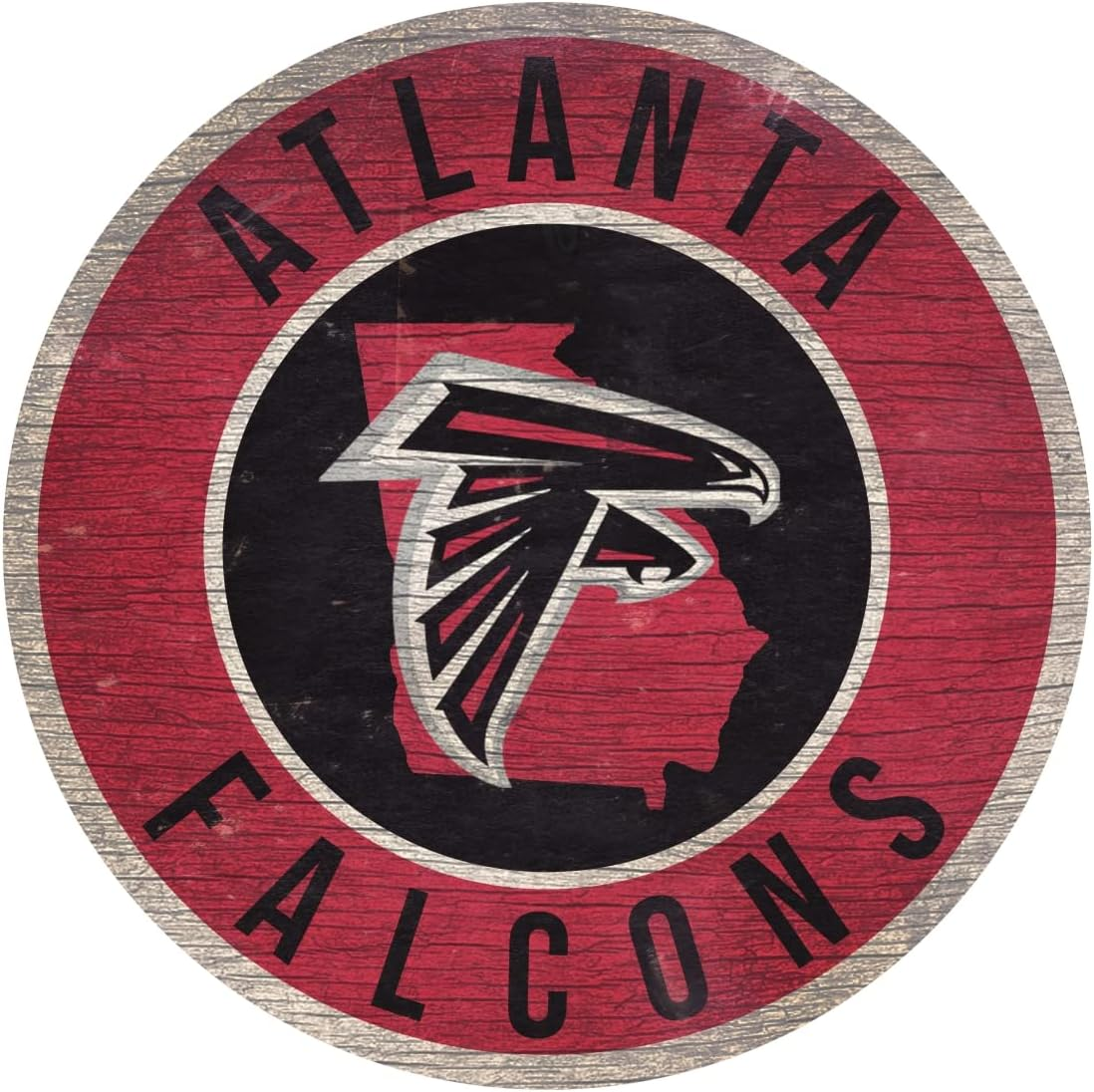 Fan Creations NFL Wood Sign 12 Inch round State Design