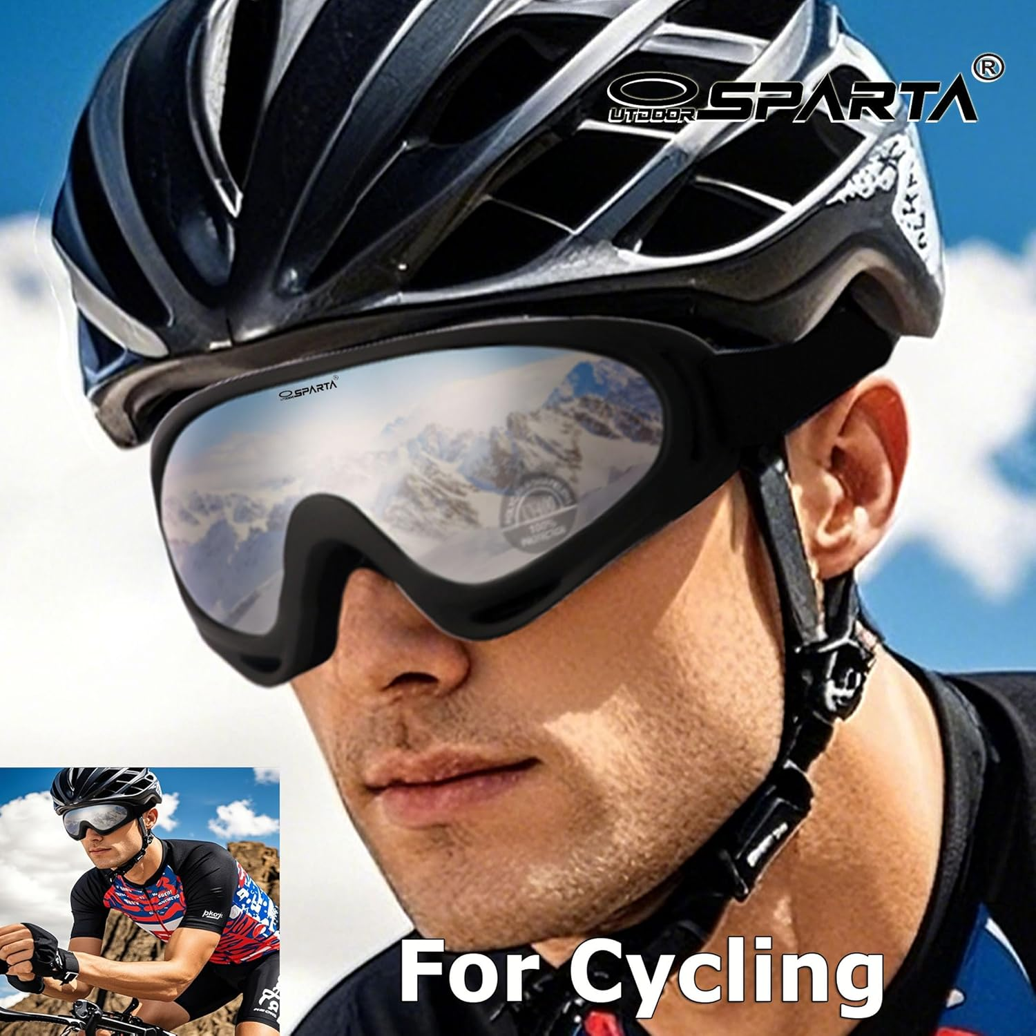 OUTDOOR SPARTA 2-Pack Ski Snow Sports Snowboarding Goggles Motocycle Goggles Cycling Glasses for Men Women Youth Boys Girls image number 2