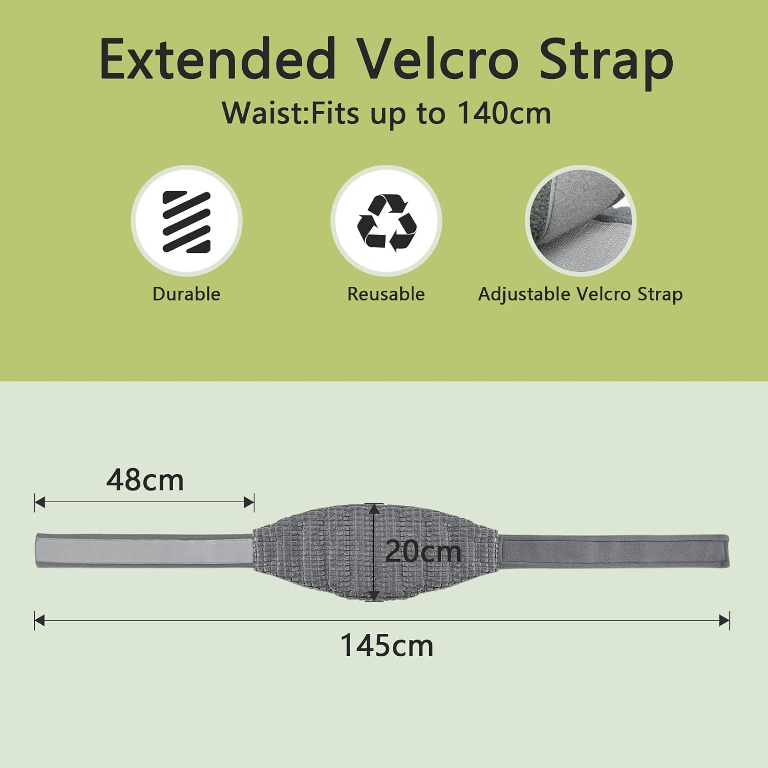 Aroma Season Microwavable Heat Pack for Lower Back, Large Microwavable Heat Wrap for Waist Stomach with Adjustable Strap, Gifts for Family Friends(Grey)