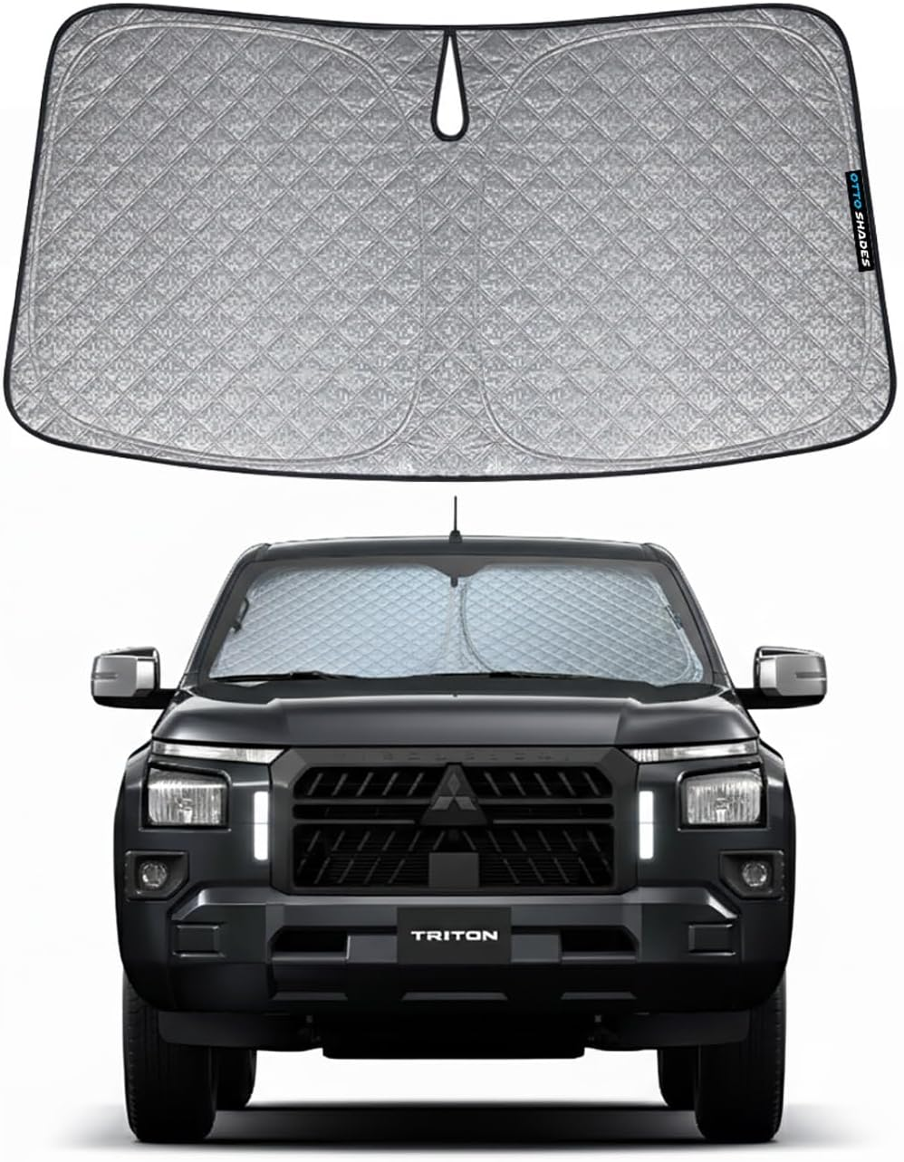 Patented Thick Windscreen Sunshade for Mitsubishi Triton 2024-2025, 6-Layer Custom Fit, Maximum UV Protection & Heat Shield | Foldable Front Window Sunshade & Sun Visor Accessories image number 6