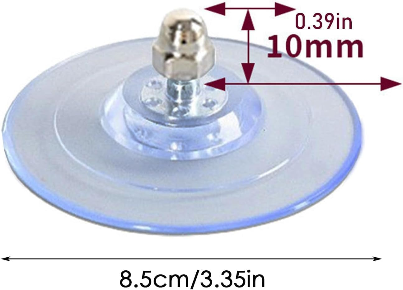 Fokmuaex Cat Window Perch Suction Cups (4PCS) - Heavy Duty Replacement Suction Cups with Screws for Foldable & Cordless Cat Window Hammock, Supports 20Kg, Strong Adhesive for Glass/Tile image number 3