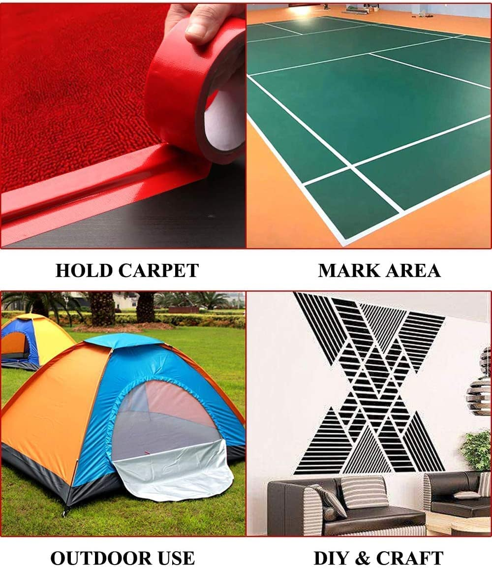 LLPT Duct Tape Premium Color Fabric Gaffer Tape Heavy Duty Waterproof Cloth Repair Tape for DIY Indoor Outdoor Use 1 Pack 50MM X 9M, Yellow (DT601YL) image number 2