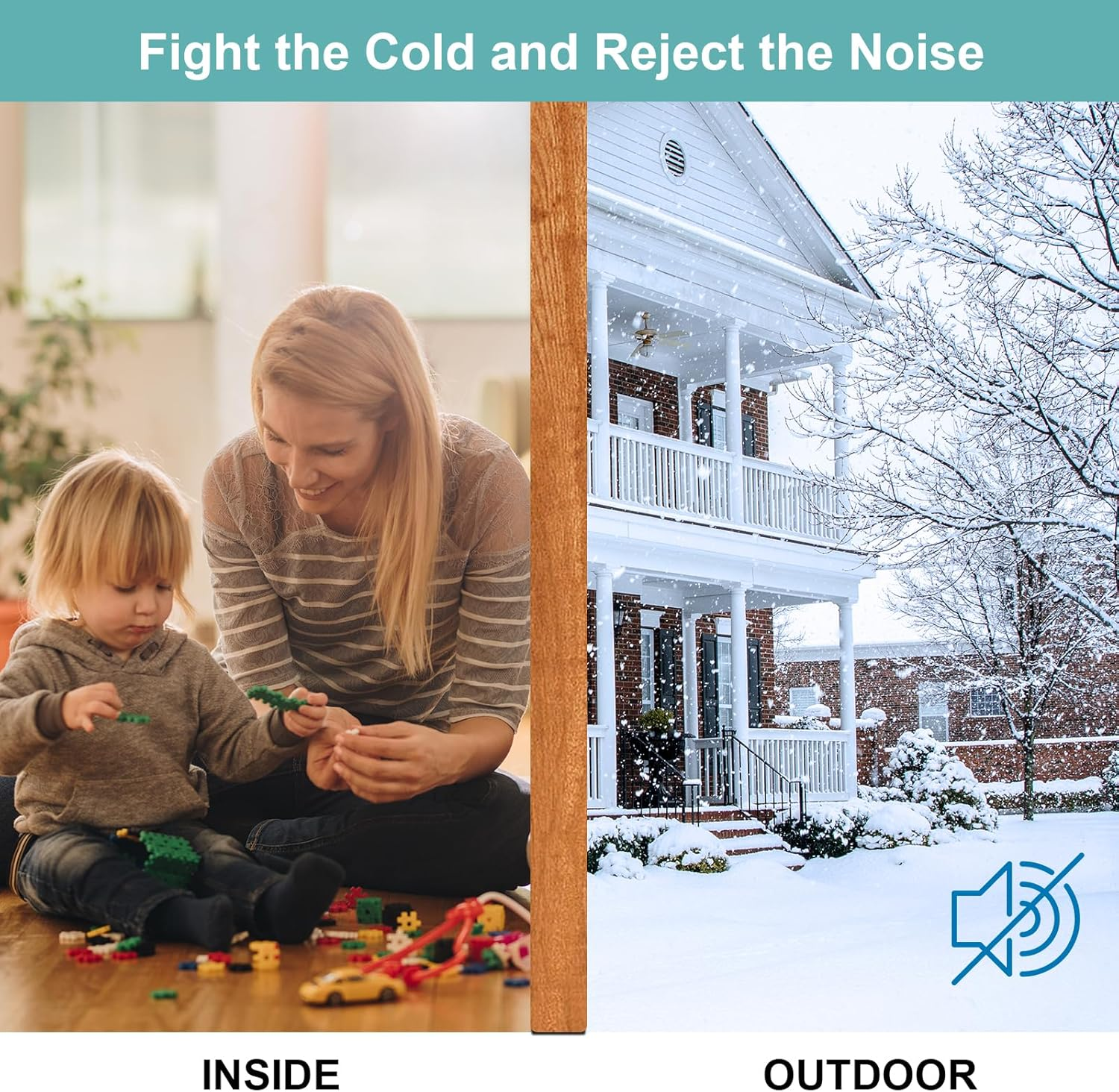 Doublecare 39.37 Inch Door Draft Stopper, Double Weather Stripping, Windproof PVC under Door Seal & Insulator Door Sweep, Insect-Proof Soundproofing Strip, for Exterior/Interior Doors(Brown) image number 1