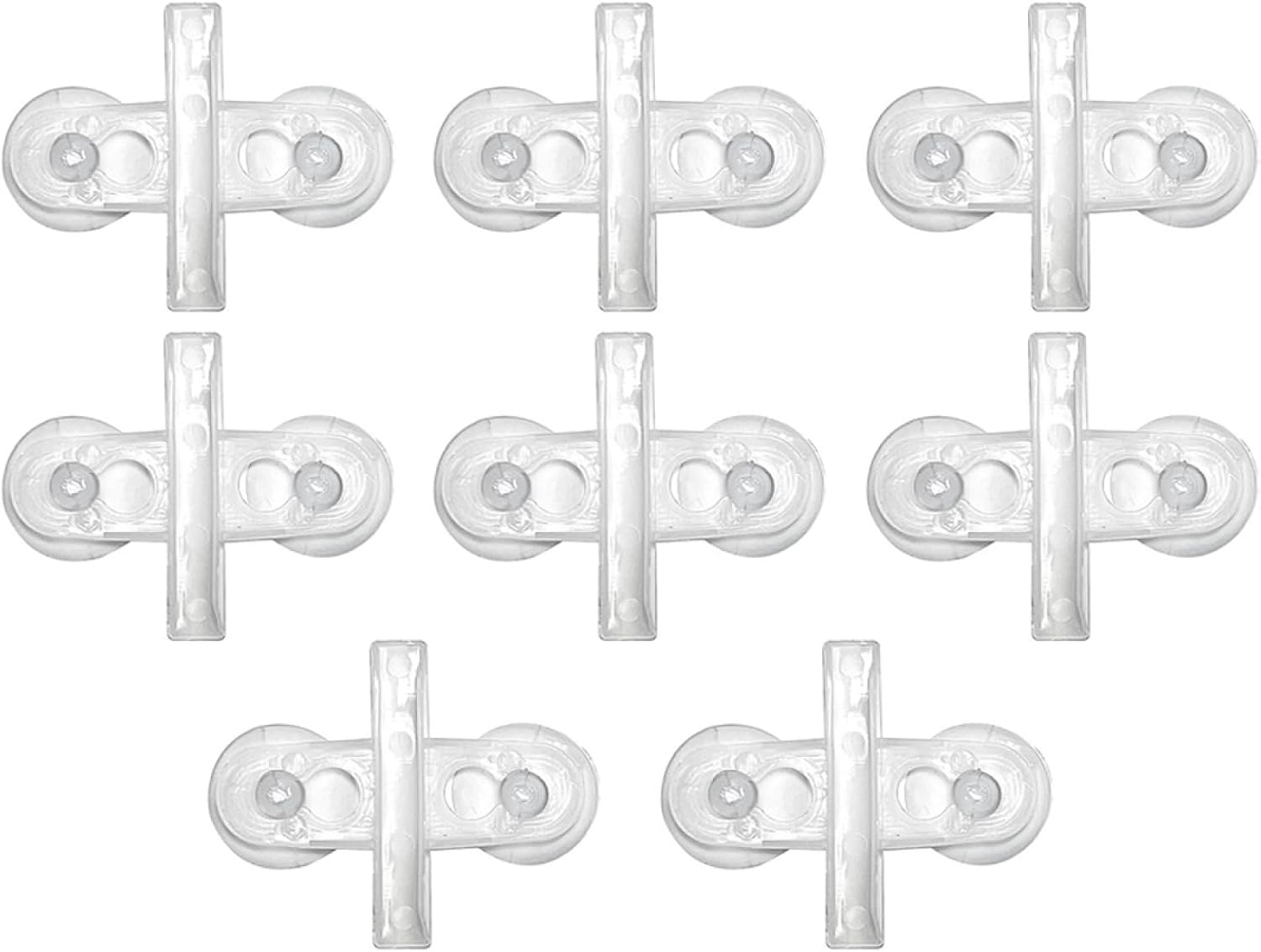 Tophomer 8-Pack Aquarium Divider Suction Cups Fish Tank Breeding Separator Suction Cup Support Clip for Isolation Mesh Panel Mounts, Black