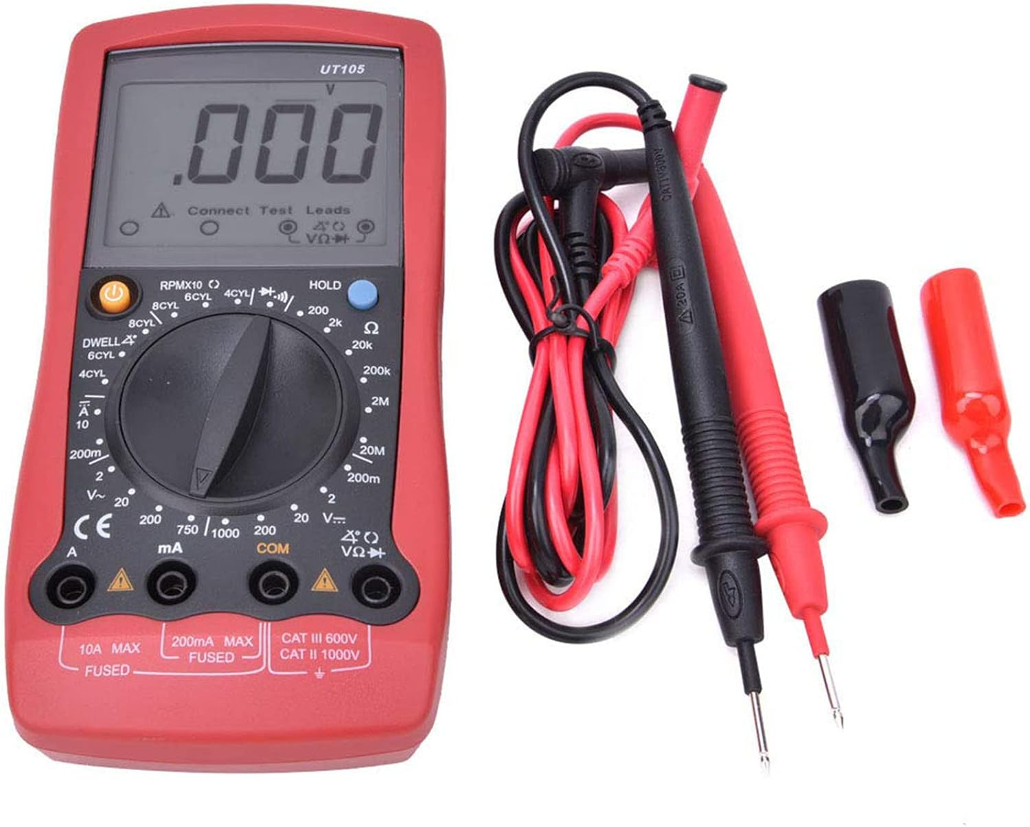 UT105 LCD Display Digital Multimeter Handheld Multimeters Voltage Current Resistance Test Tool for Car image number 2