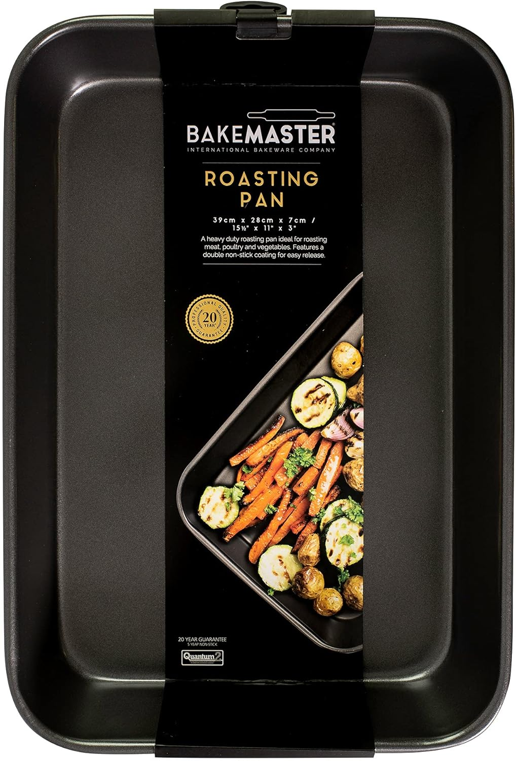 Bakemaster Large Non-Stick Deep Roasting Pan, Grey, SHHB1 image number 2