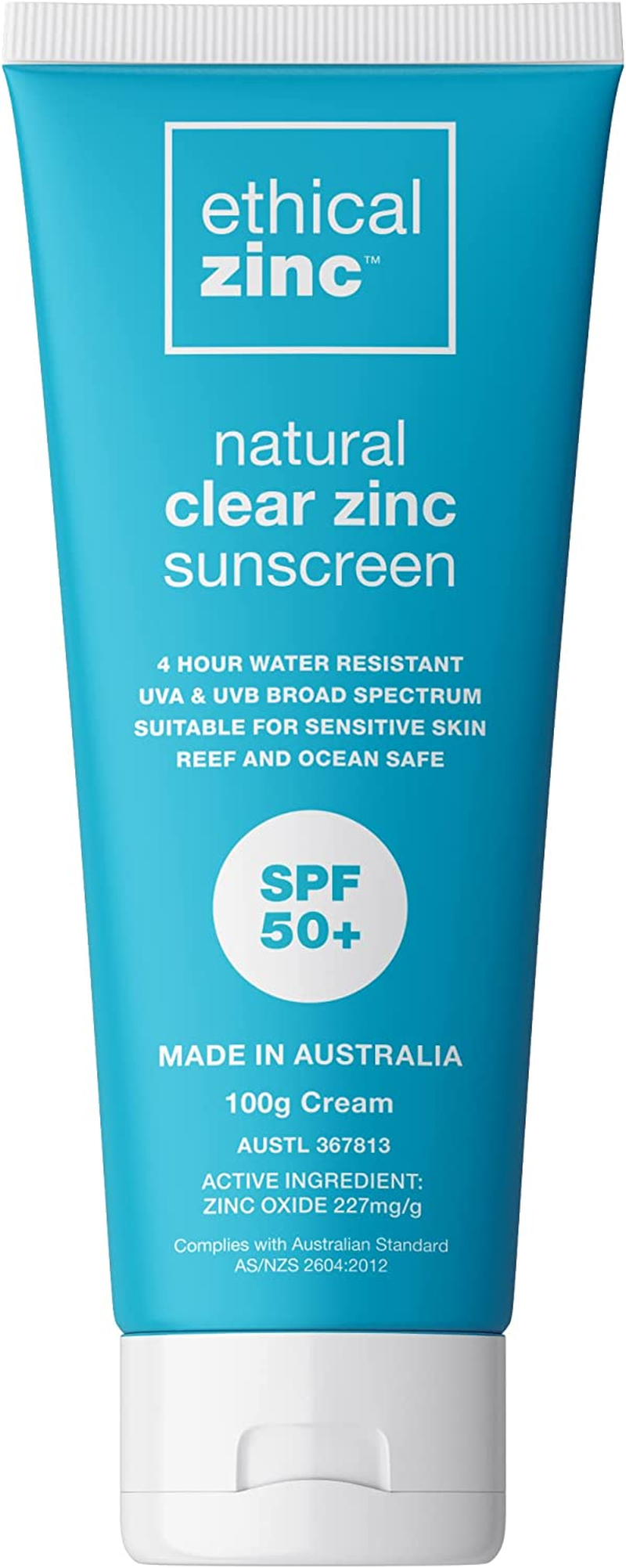 Ethical Zinc SPF 50+ Natural Clear Zinc Sunscreen Sensitive & Reef Safe - Australian Made Mineral Water Resistant Broad Spectrum Suitable for Kids Face and Body image number 5