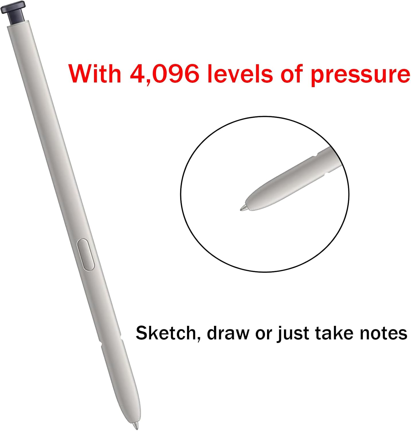 Galaxy S25 Ultra S Pen for Samsung Galaxy S25 Ultra Stylus Pen, Galaxy S25 Ultra Pen Replacement for Samsung Galaxy S25 Ultra 5G, EJ-PS938BBEGUJ, Black - Light Silver image number 6