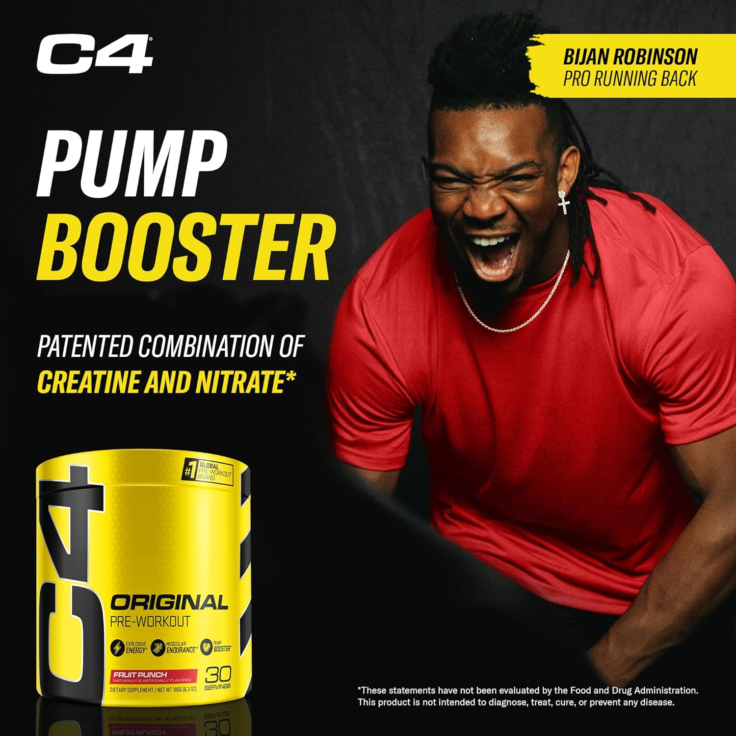 Cellucor, C4 Original Explosive Pre-Workout Supplement, Fruit Punch, 30 Servings image number 6