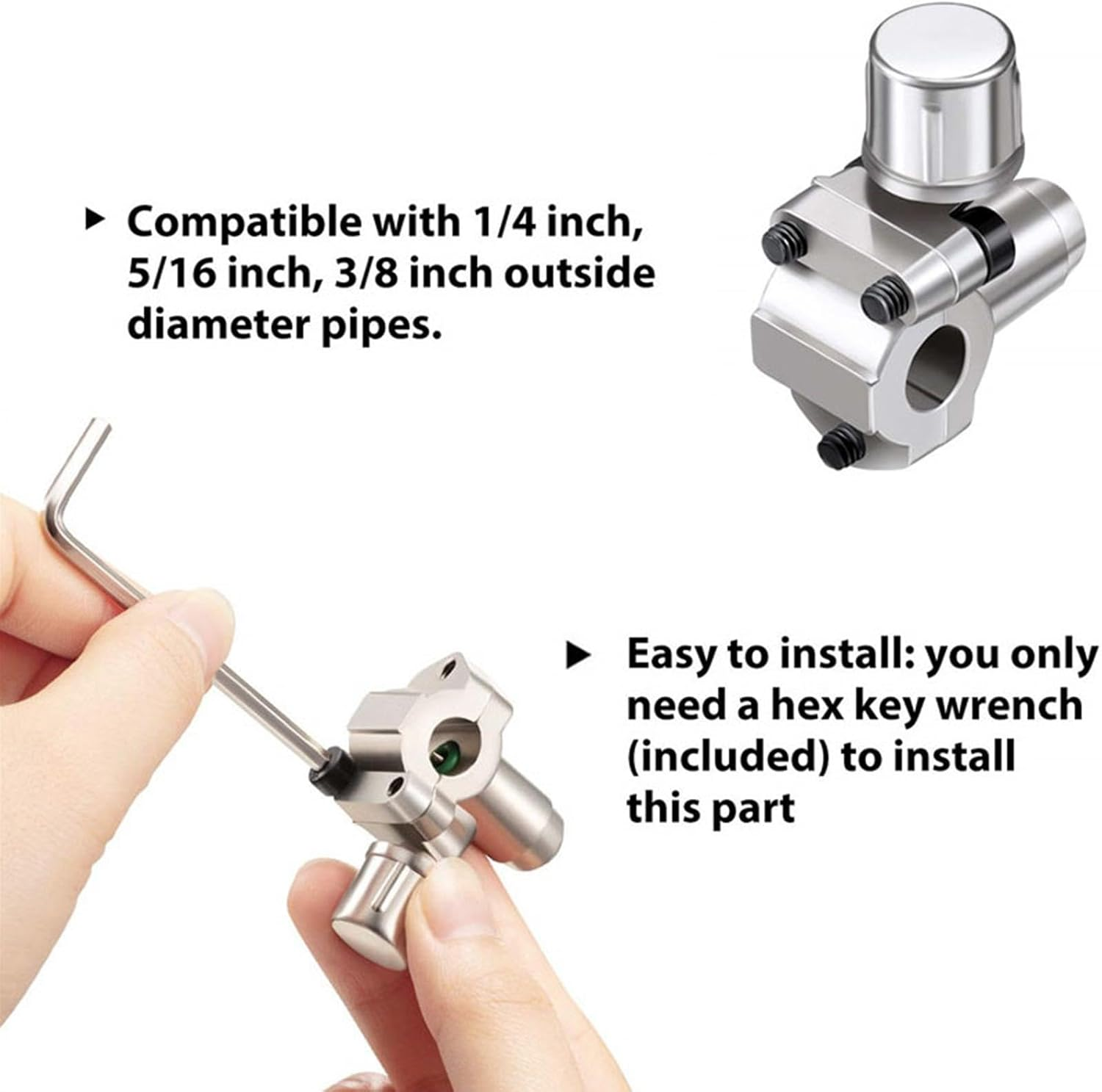 Bullet Piercing Valve for Refrigerator, HVAC Piercing Valve Kits, Piercing Tap Valve Replace, Refrigerator Parts for 1/4, 5/16, 3/8 Inch Refrigerator Tubing image number 5