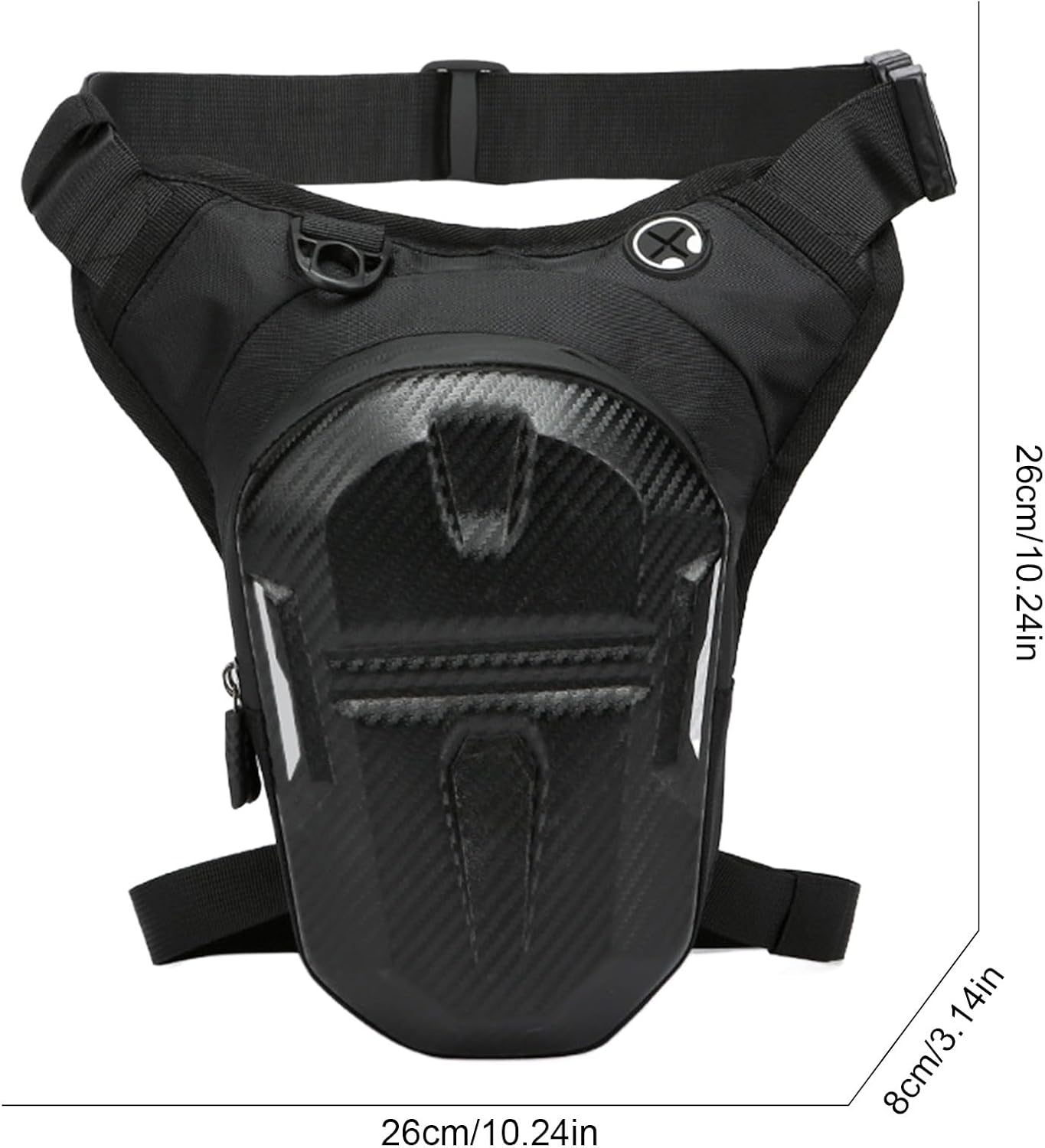 Motorcycle Leg Bag | Two Zipper Pockets Leg Fanny Pack for Women,Motorbike Gear for Smartphone Wallet Cards Flashlight Water Bottle image number 5